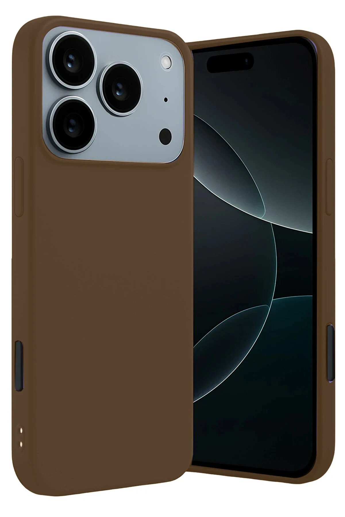 Buti̇k Harmonyaura Apple İphone 17 Pro Fi̇rst Si̇li̇kon - Kahverengi̇