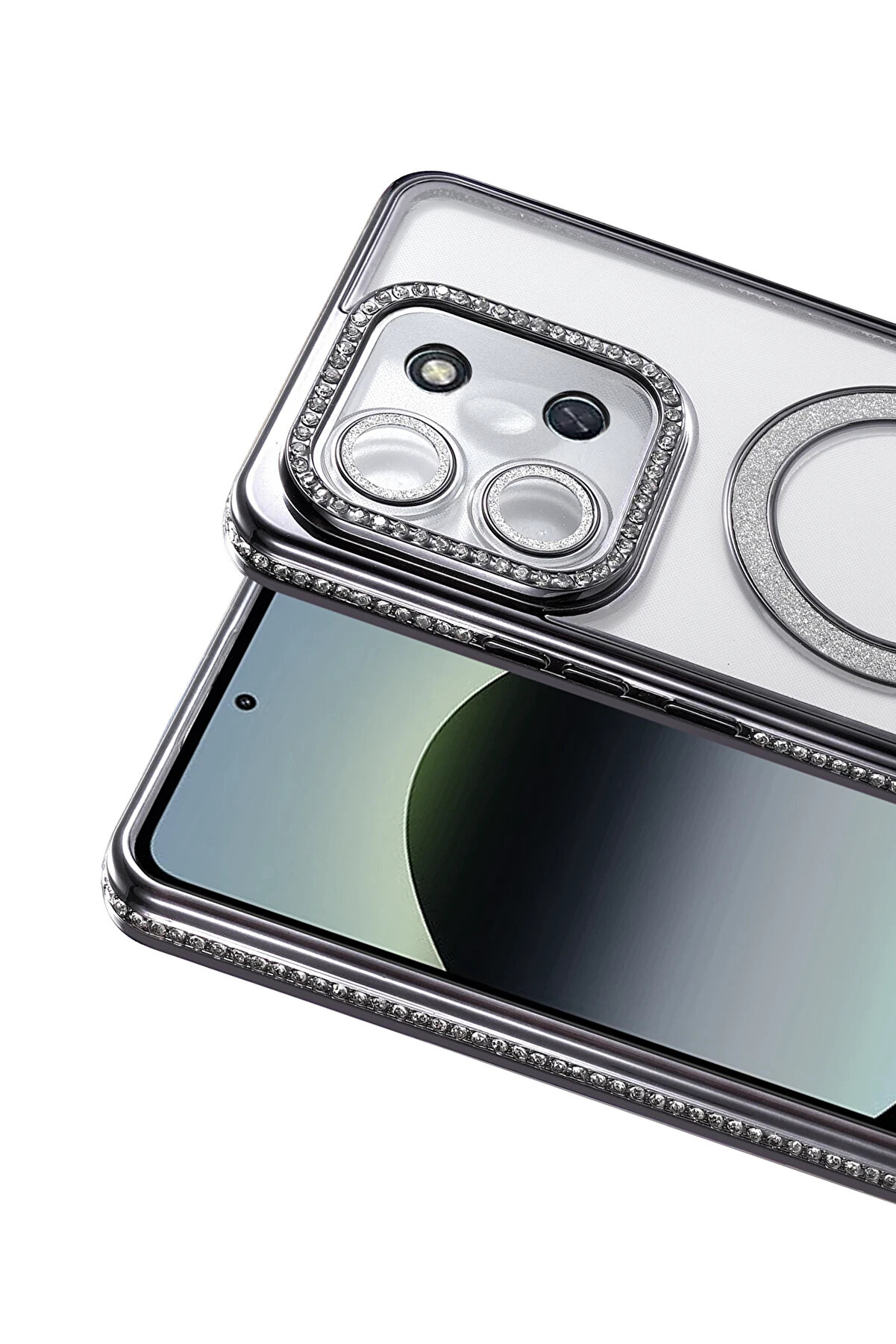 Buti̇k Harmonyaura Xi̇aomi̇ Redmi̇ 15C 4G Joke Si̇mli̇ Magneti̇csafe Kılıf - Si̇yah