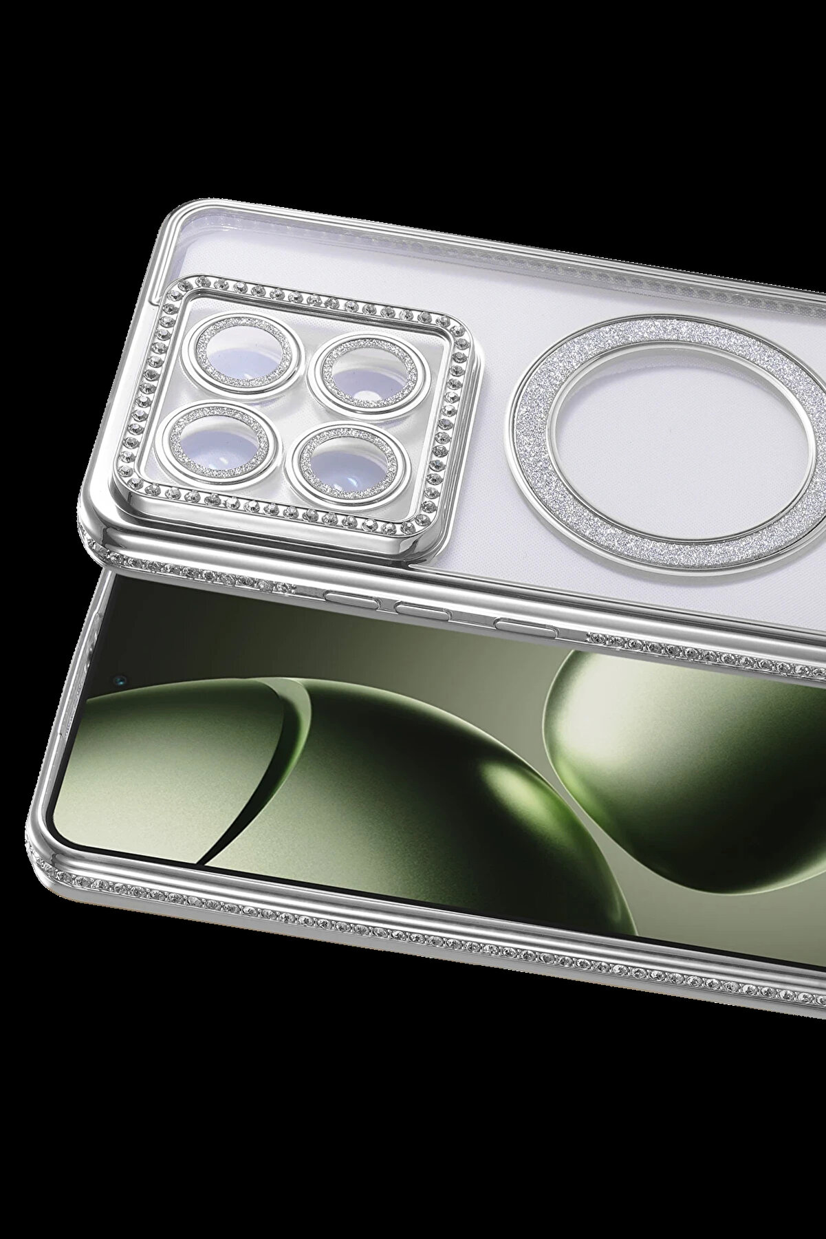 Buti̇k Harmonyaura Xi̇aomi̇ Mi̇ 14T Pro Joke Si̇mli̇ Magneti̇csafe Kılıf - G&uuml;m&uuml;ş