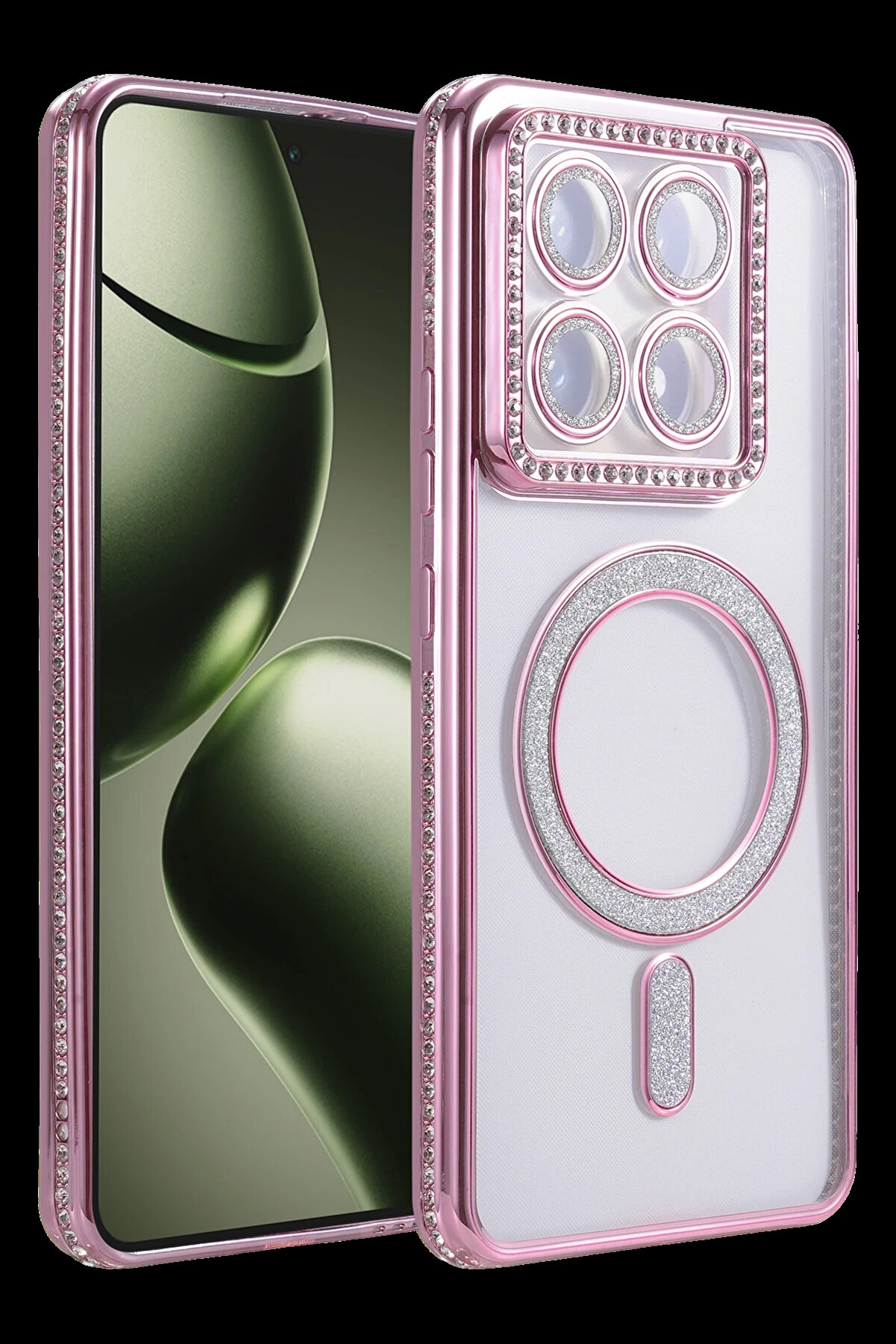 Buti̇k Harmonyaura Xi̇aomi̇ Mi̇ 14T Pro Joke Si̇mli̇ Magneti̇csafe Kılıf - Pembe