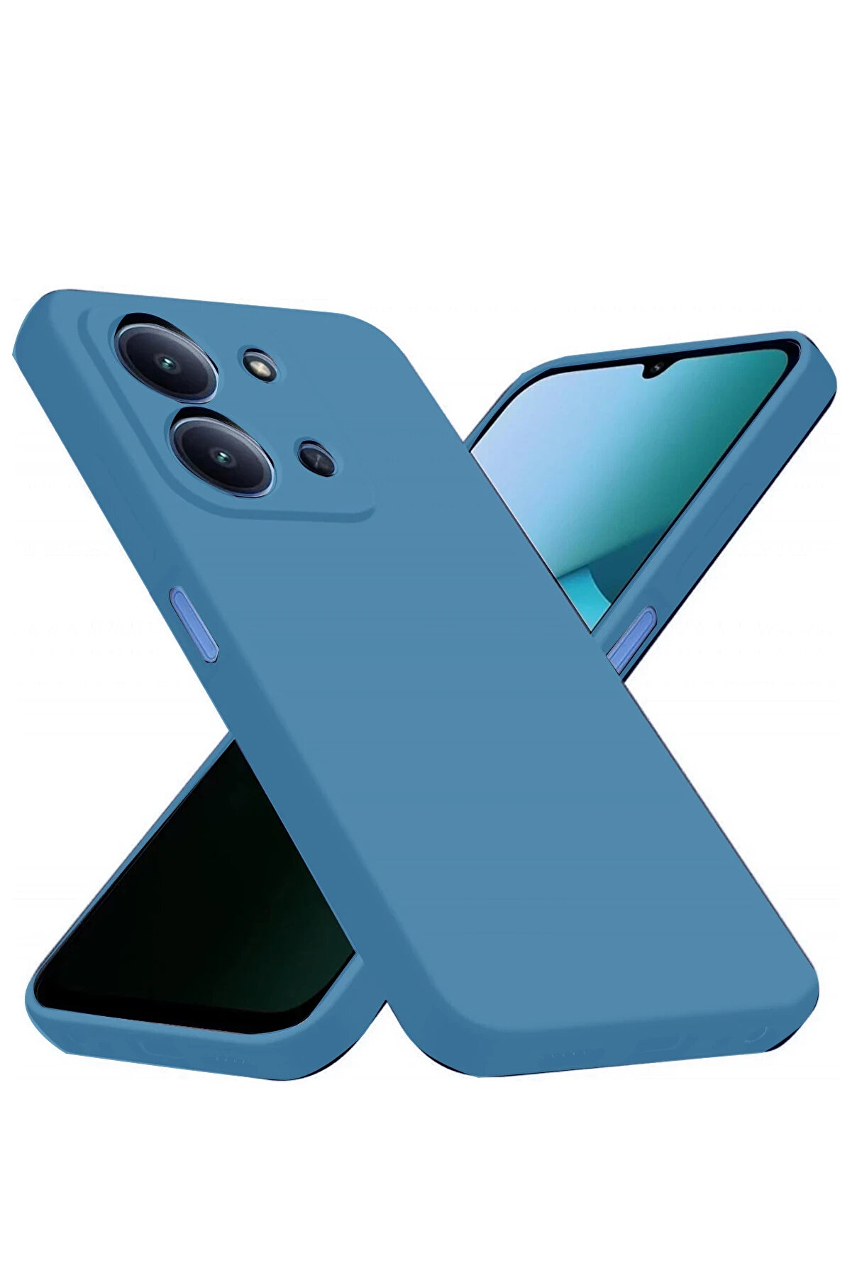 Buti̇k Harmonyaura Xi̇aomi̇ Redmi̇ 15C 4G Nano İ&ccedil;i̇ Kadi̇fe Si̇li̇kon - Mavi̇