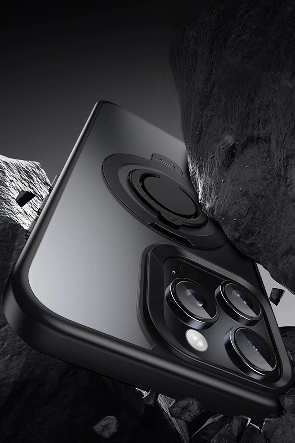 Buti̇k Harmonyaura İphone 16 Pro Max Avatar 360 D&ouml;nen Magsafe Kapak - Laci̇vert