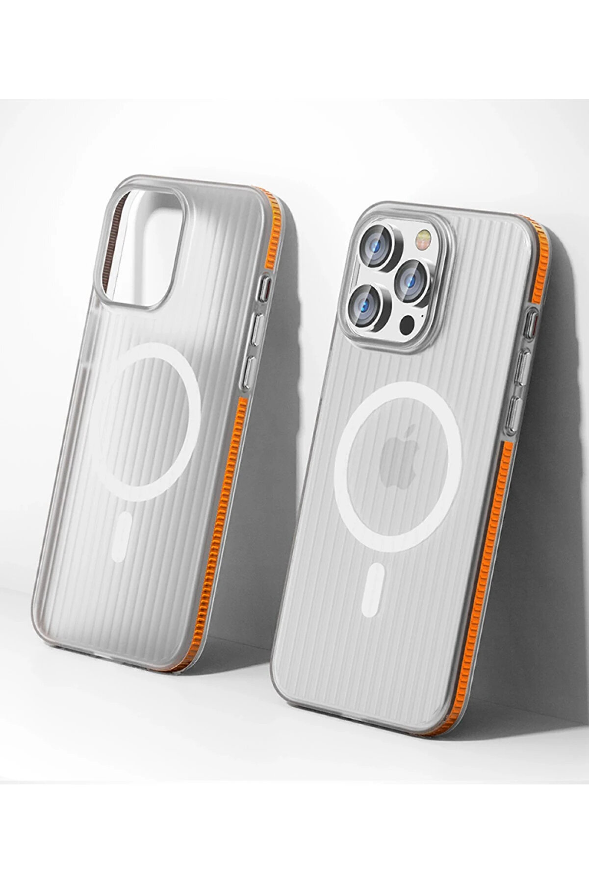 Buti̇k Harmonyaura İphone 14 Pro Max Li̇ne Magsafe Kapak - Turuncu