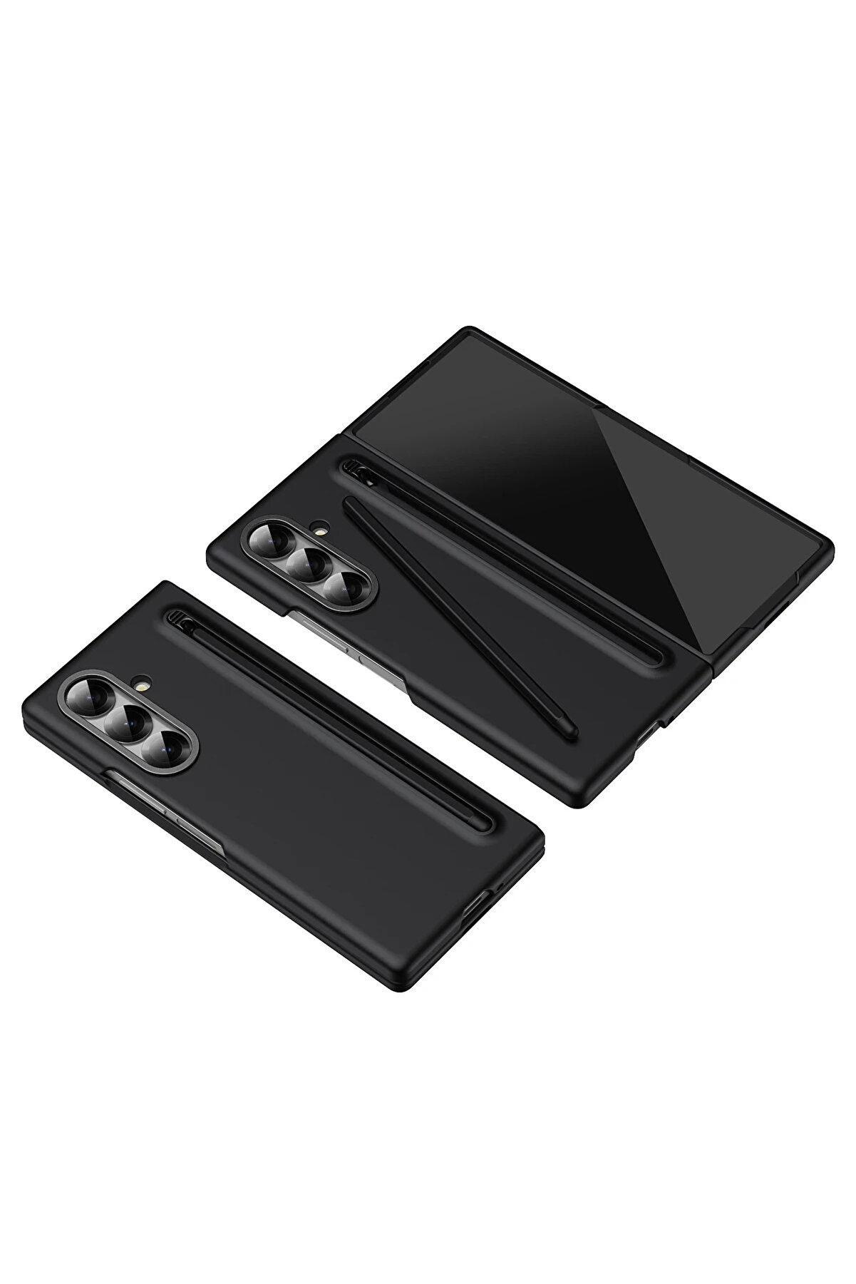 Buti̇k Harmonyaura Samsung Galaxy Z Fold 6 Hole Fold Kapak - Si̇yah