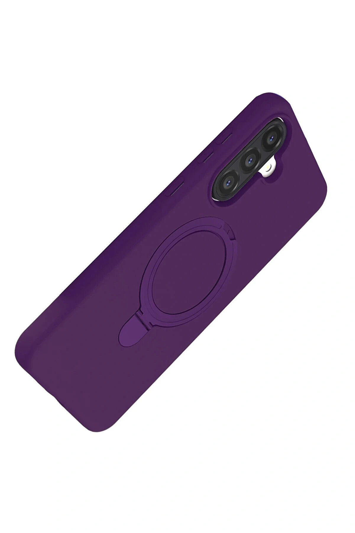 Buti̇k Samsung Galaxy A36 Regal Magsafe Standlı Kapak - Deri̇n Mor-(5796)