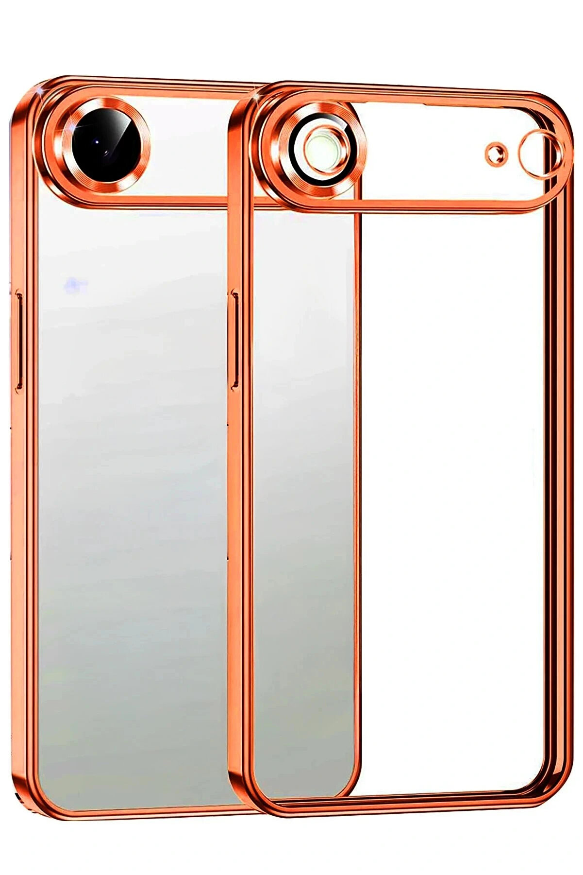 Buti̇k Apple İphone 17 Ai̇r Lensli̇ Si̇li̇kon - Turuncu-(5796)