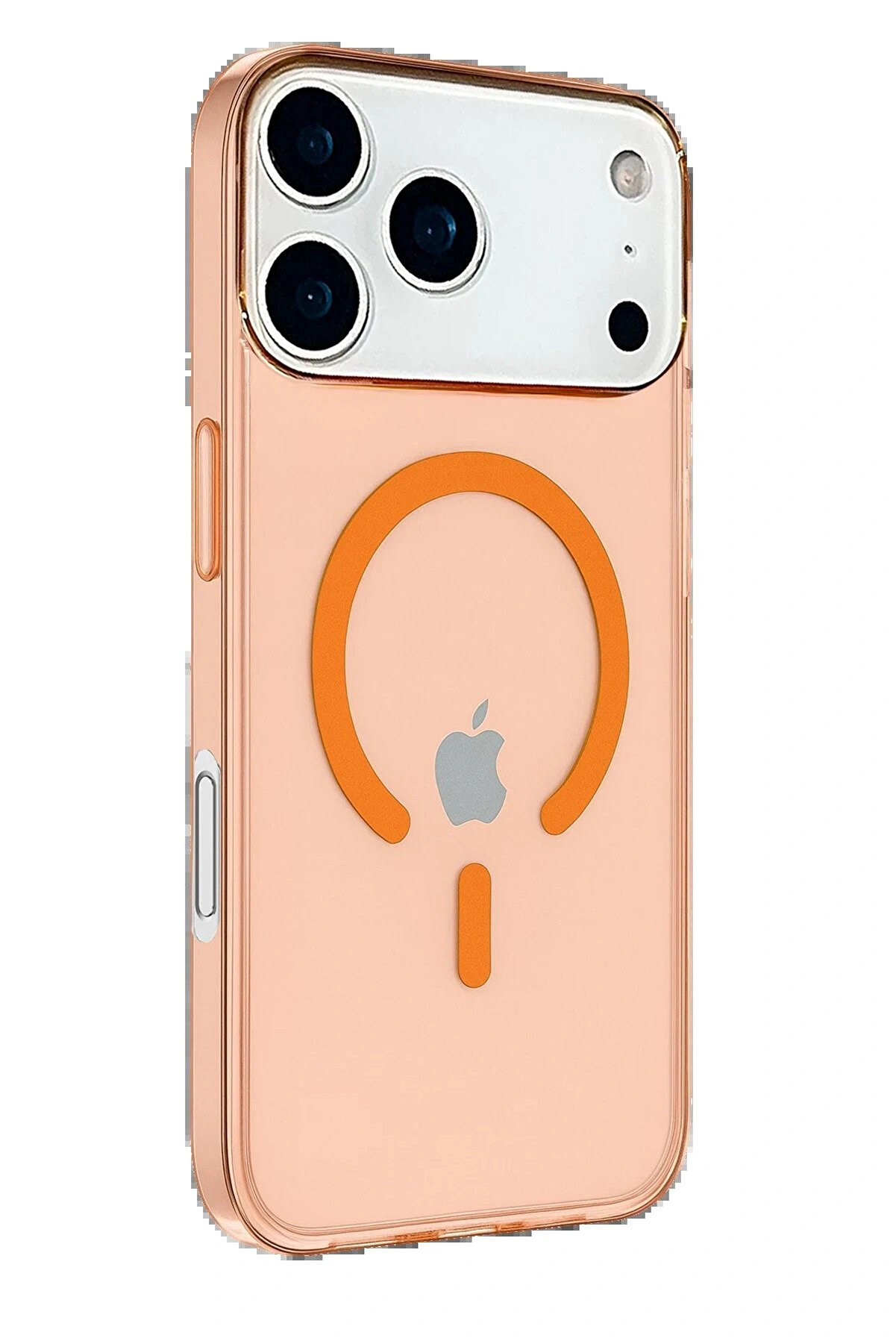 Buti̇k İphone 17 Pro Max Kılıf Pc Real Magsafe Kapak - Turuncu-(5796)