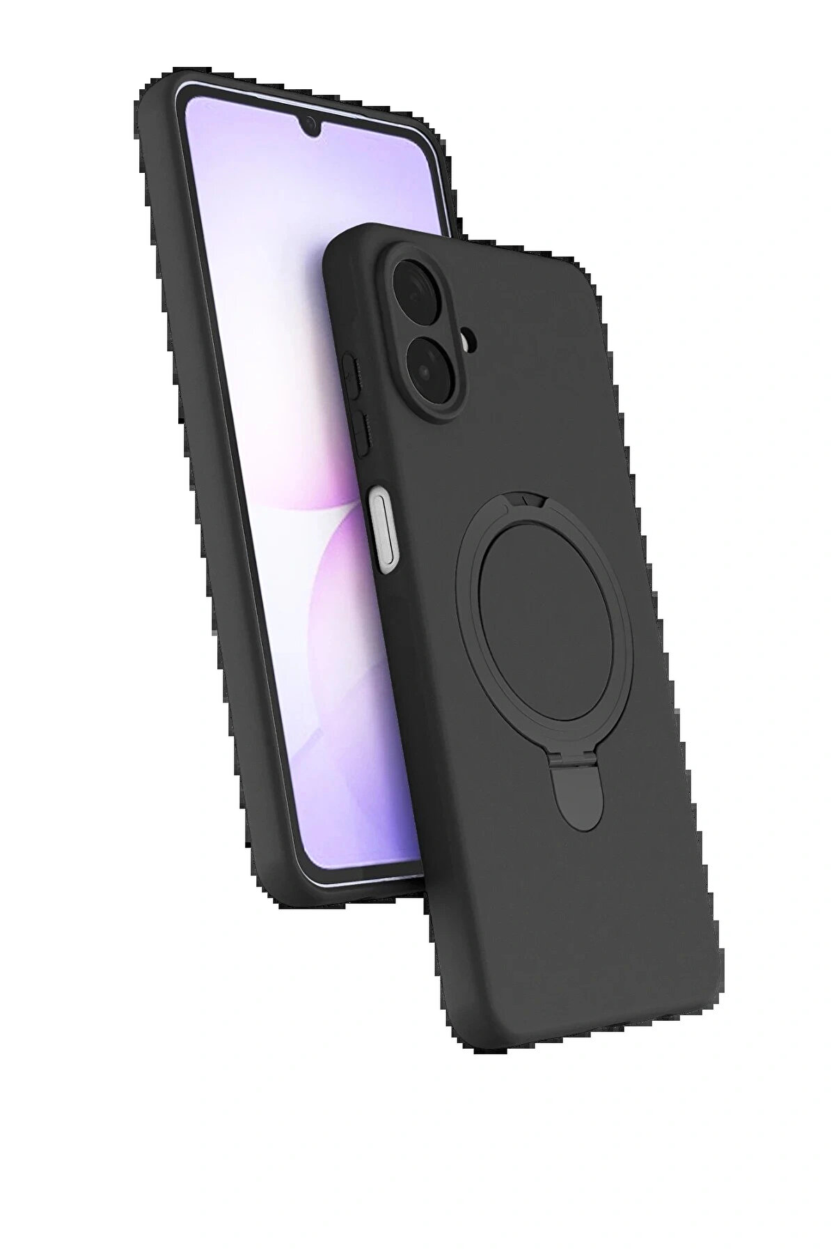 Buti̇k Samsung Galaxy A07 4G Regal Magsafe Standlı Kapak - Si̇yah-(5796)