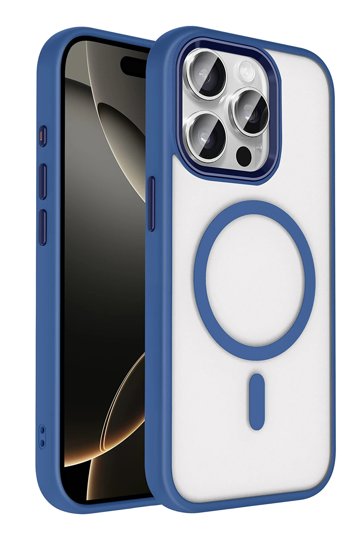 Buti̇k Harmonyaura Apple İphone 15 Pro Max Terea Magsafe Kapak - Laci̇vert