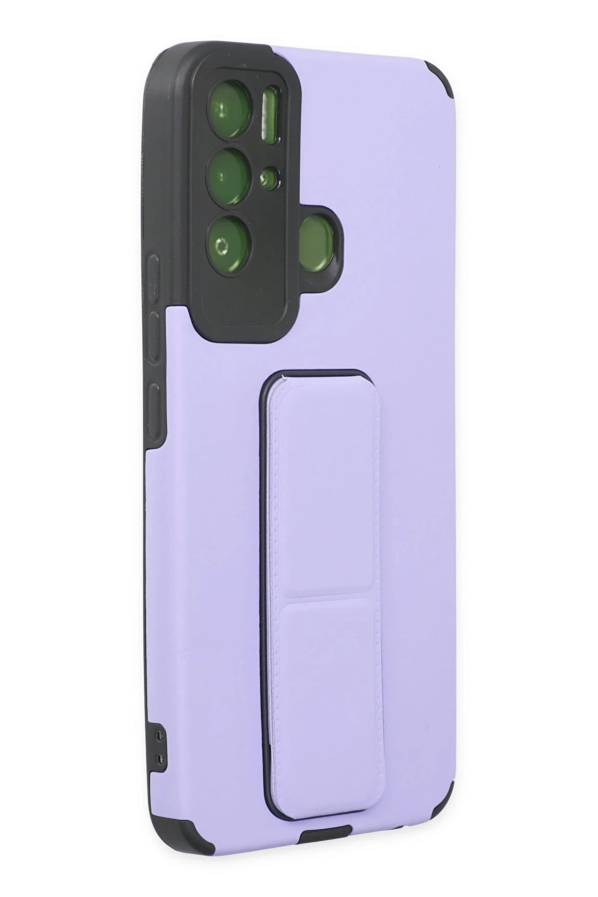 Buti̇k Harmonyaura Tecno Pova Neo Kılıf Mega Standlı Si̇li̇kon - Li̇la