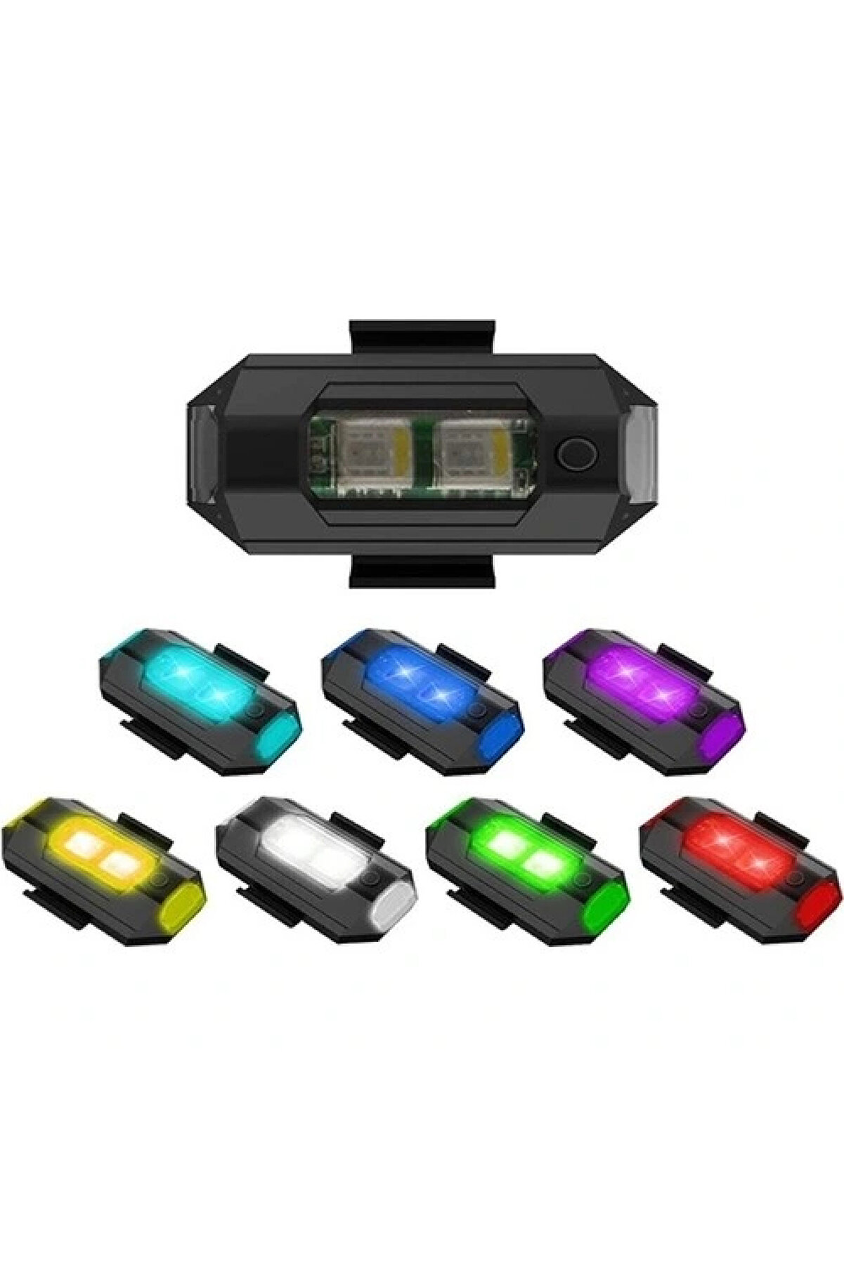 Alkan Mb Mi̇ni̇ Kablosuz &Ccedil;akar Lamba Kablosuz 7 Renk &Ccedil;akarlı Lamba Led Araba Motosi̇klet Bi̇si̇klet Drone