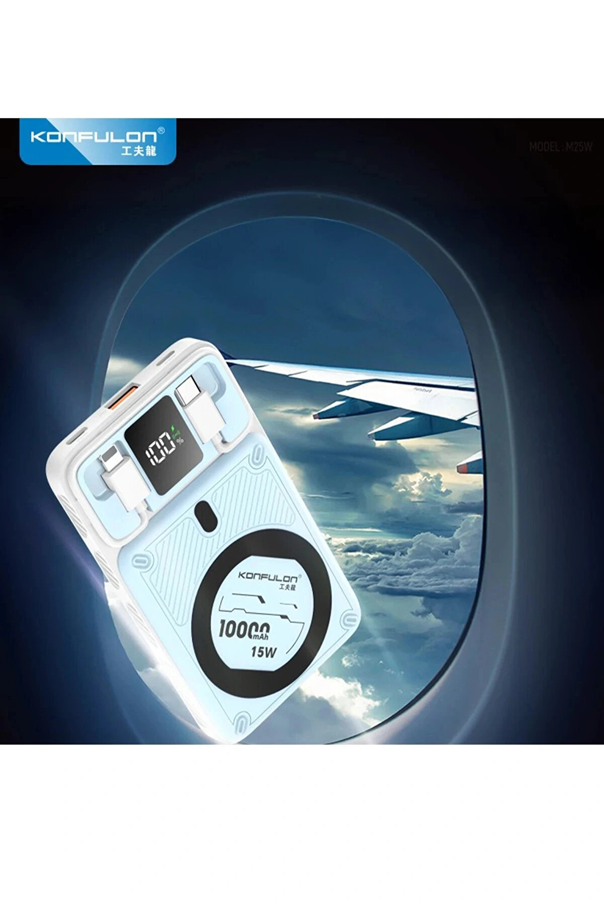 Buti̇k M25W 10.000 Mah 20W Pd Magsafe Powerbank - Mavi̇-(5796)