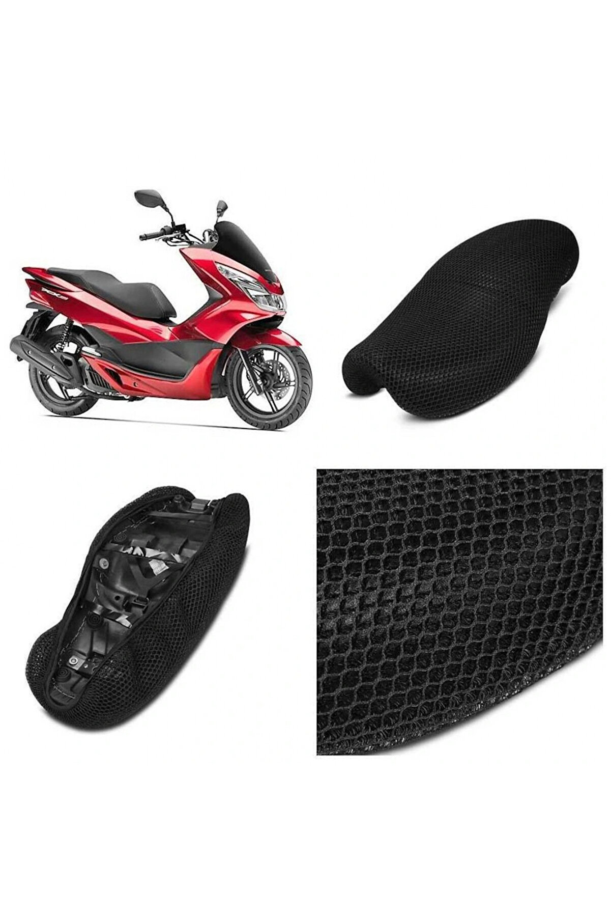 Oem Tex 2066 Motosi̇klet Ve Scooter Si̇yah Fi̇leli̇ Maxi̇ Ve K&uuml;&ccedil;&uuml;k Sele Kılıfı 2Xl Beden