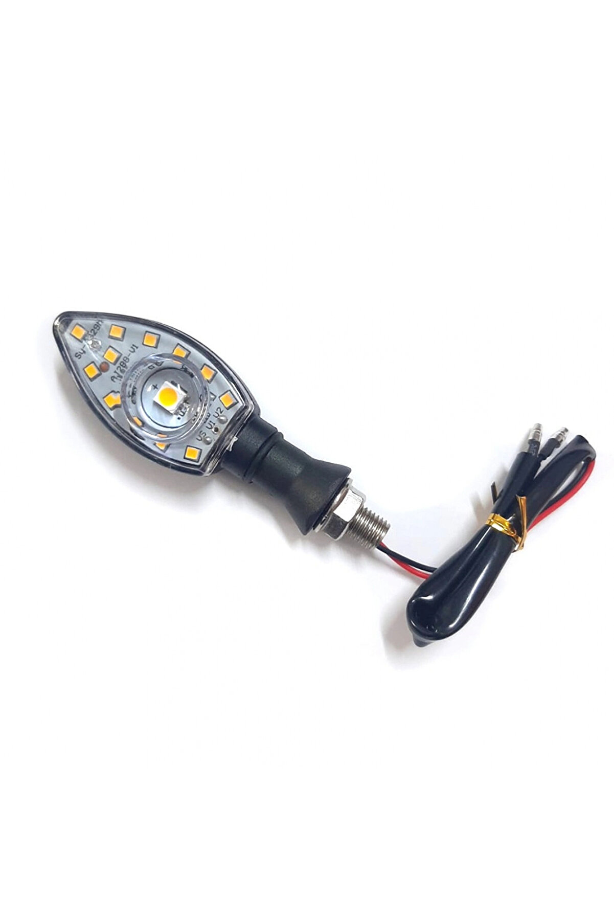 Hjg Motosi̇klet &Uuml;ni̇versal Led Si̇nyal Beyaz Camlı Mercekli̇ Sarı Işık