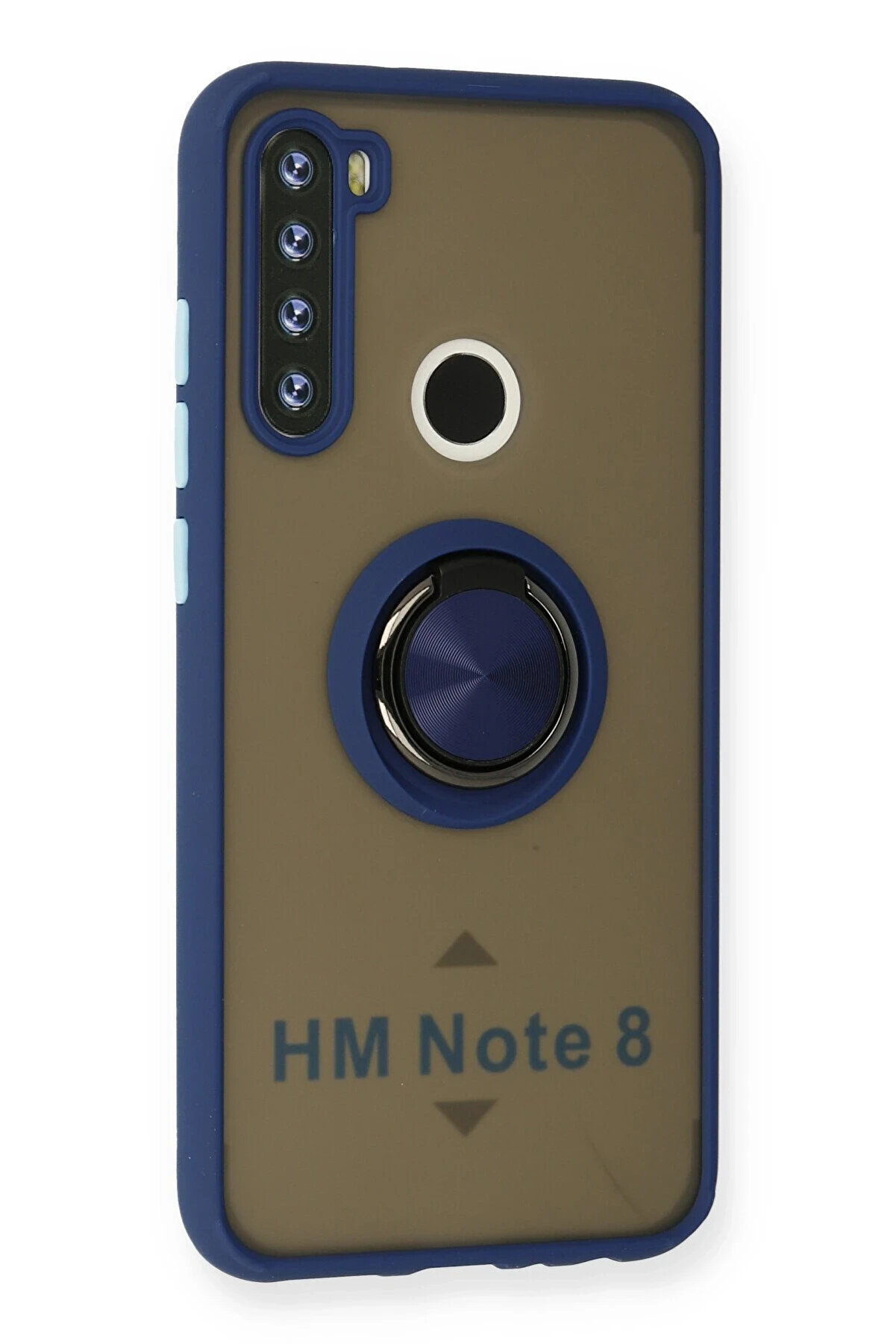 Buti̇k Harmonyaura Xi̇aomi̇ Redmi̇ Note 8 Kılıf Montreal Y&uuml;z&uuml;kl&uuml; Si̇li̇kon Kapak - Laci̇vert