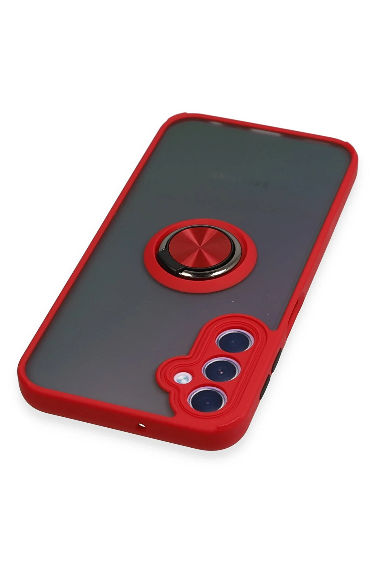 Buti̇k Harmonyaura Samsung Galaxy A24 4G Kılıf Montreal Y&uuml;z&uuml;kl&uuml; Si̇li̇kon Kapak - Kırmızı