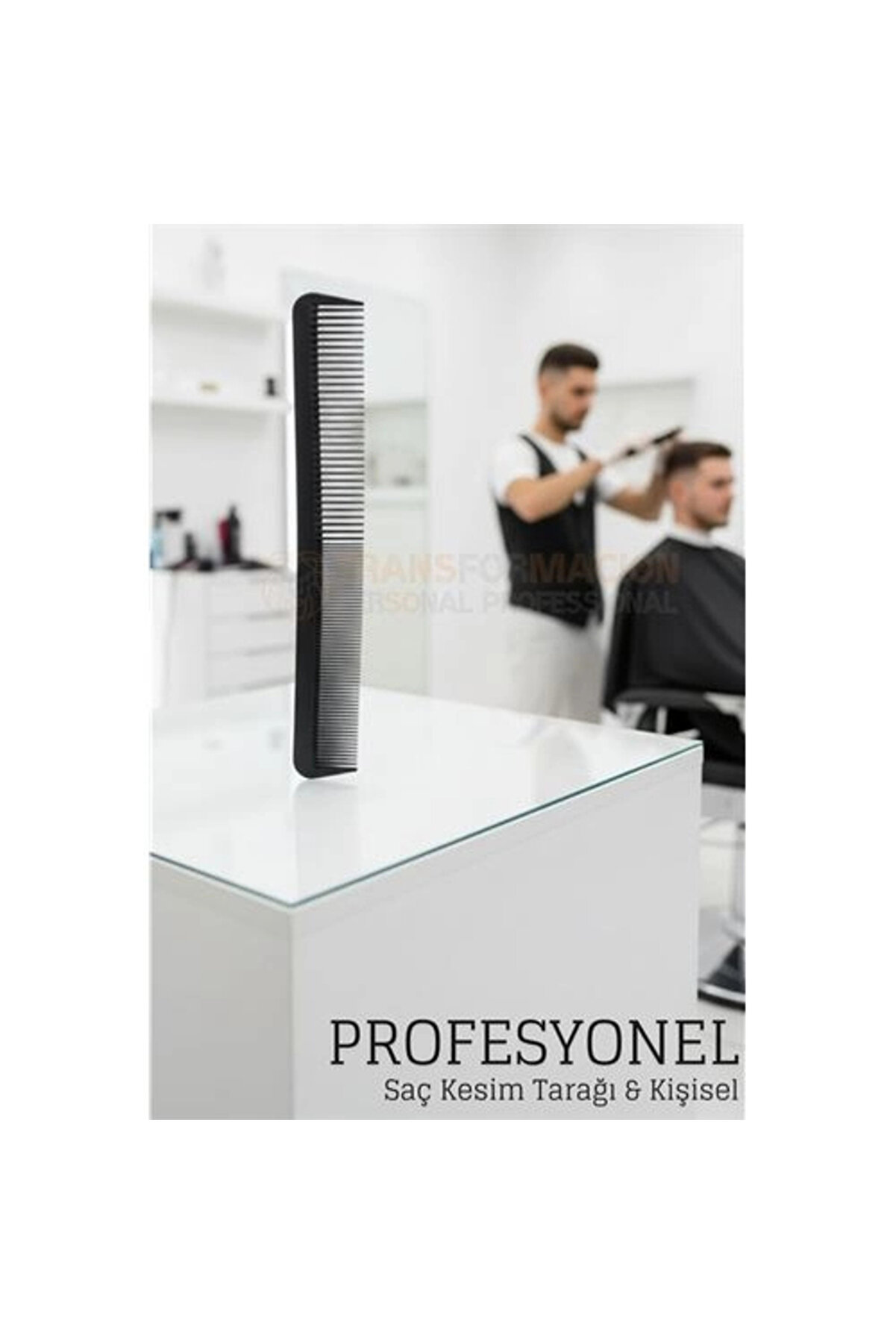 Buti̇k Kuaf&ouml;r Sa&ccedil; Kesi̇m Tarağı - Profesyonel Eği̇mli̇ Tasarım Berber Kesi̇m Tarağı