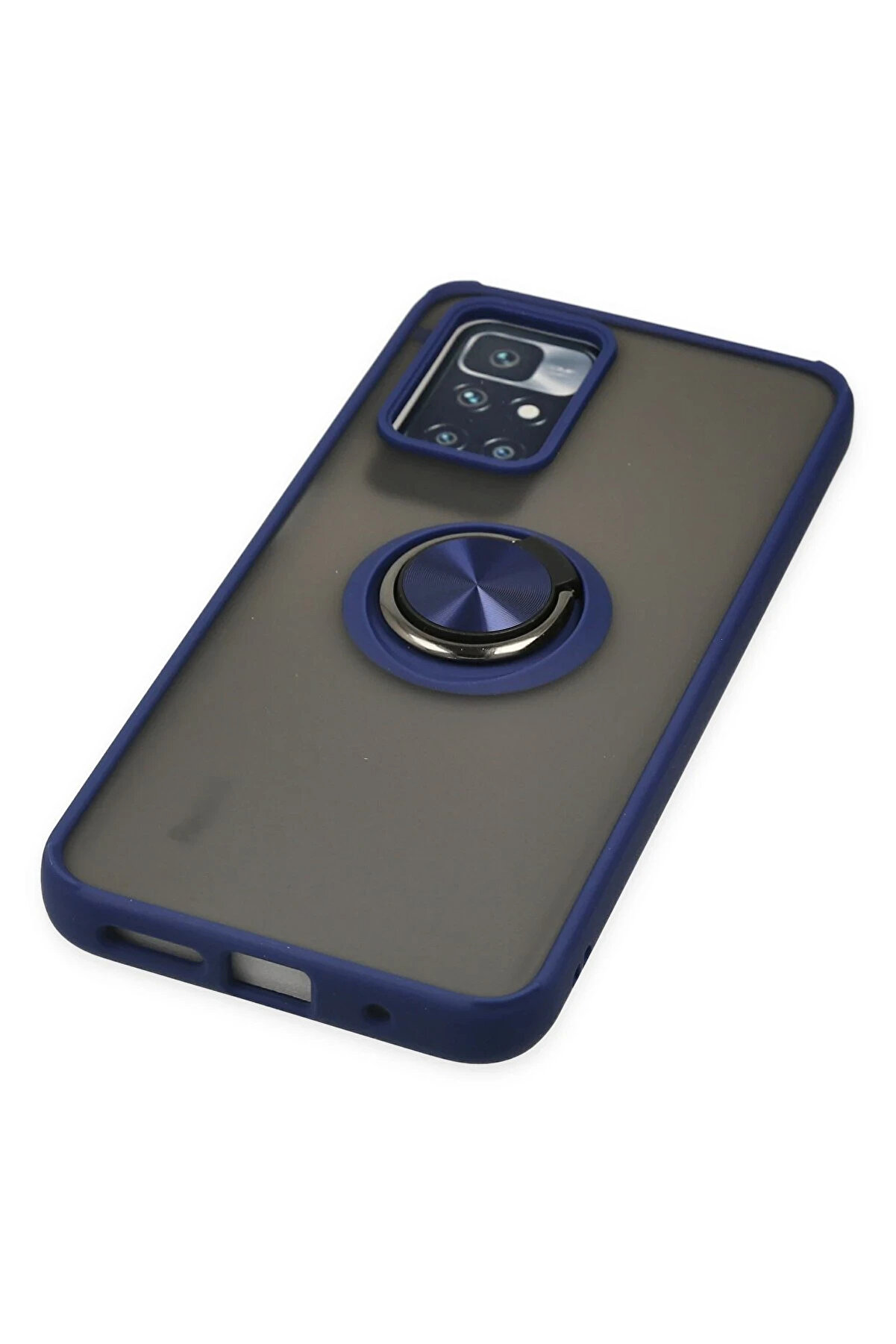 Buti̇k Harmonyaura Xi̇aomi̇ Redmi̇ 10 2022 Kılıf Montreal Y&uuml;z&uuml;kl&uuml; Si̇li̇kon Kapak - Laci̇vert