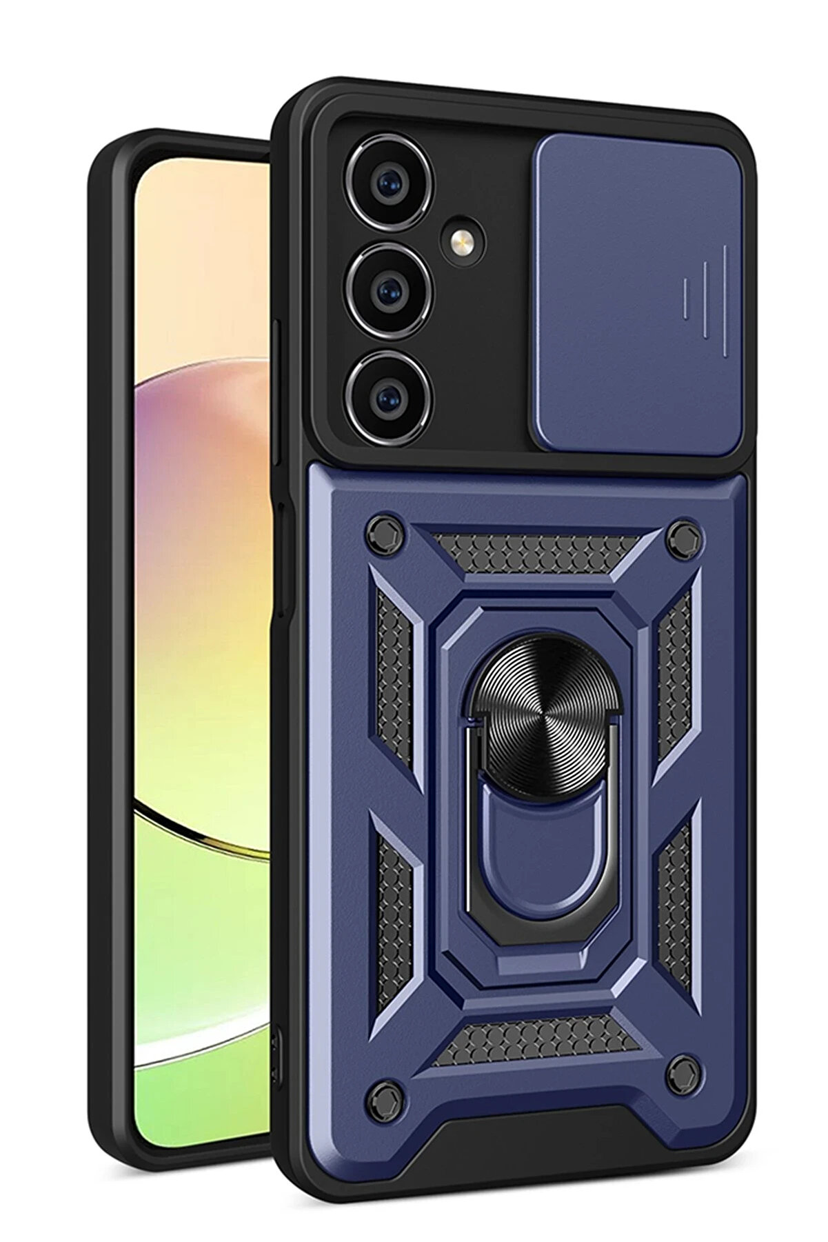 Buti̇k Harmonyaura Samsung Galaxy A35 5G Kılıf Pars Lens Y&uuml;z&uuml;kl&uuml; Si̇li̇kon - Laci̇vert