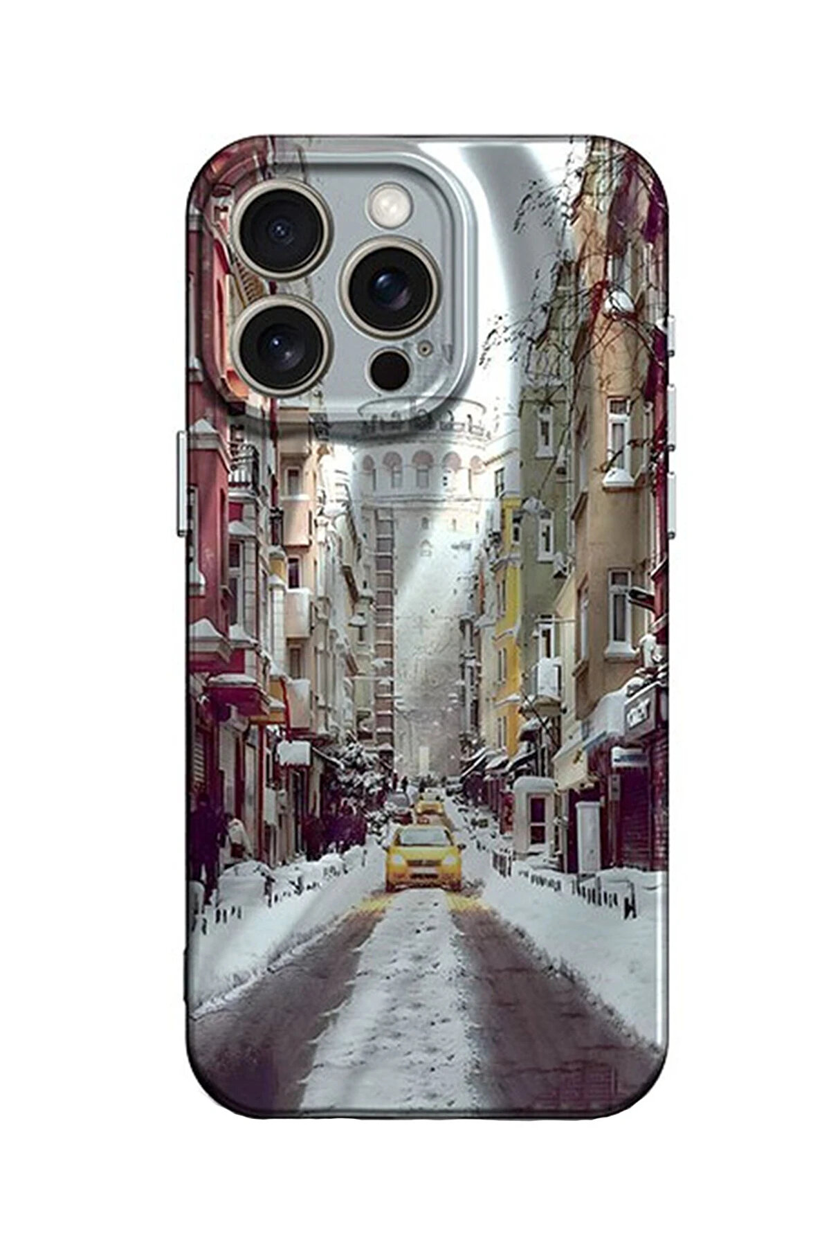 Buti̇k Harmonyaura İphone 13 Pro Kılıf Crew Desenli̇ Kapak - Galata Kulesi̇