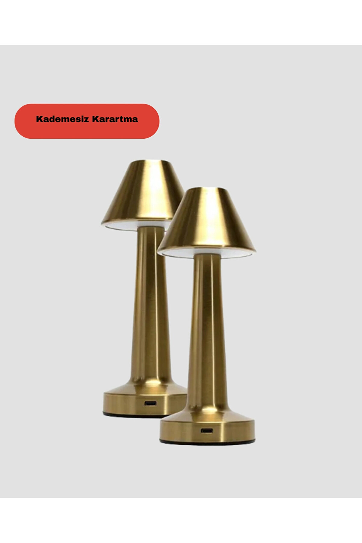 Buti̇k Modern Metal Masa Lambası 3 Işık Renkli̇ Kademesi̇z Parlaklık Ayarlı