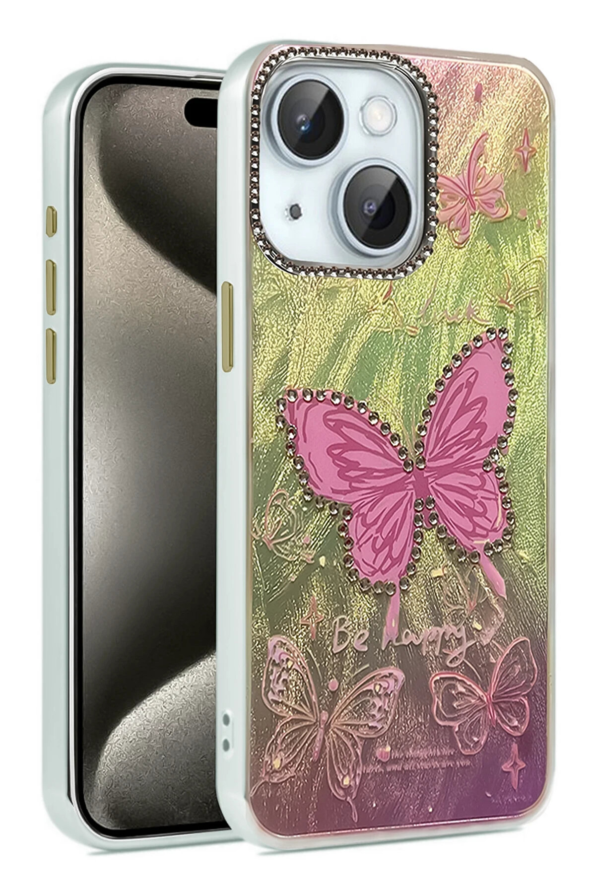 Buti̇k Harmonyaura İphone 15 Kılıf Blade Aynalı Desenli̇ Kapak - Desen 5