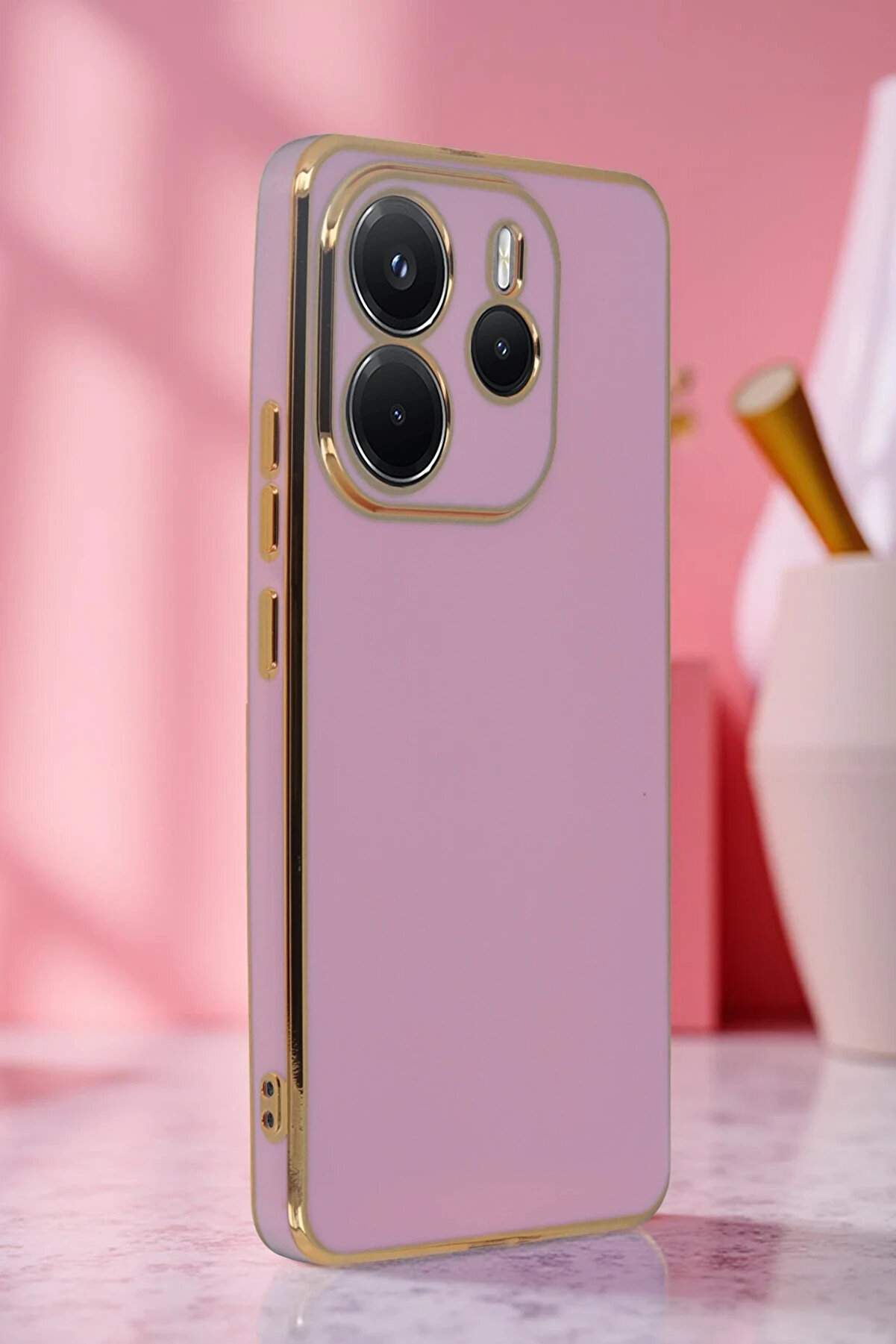 Buti̇k Harmonyaura Xi̇aomi̇ Redmi̇ Note 14 4G Kılıf Volet Si̇li̇kon - Beyaz