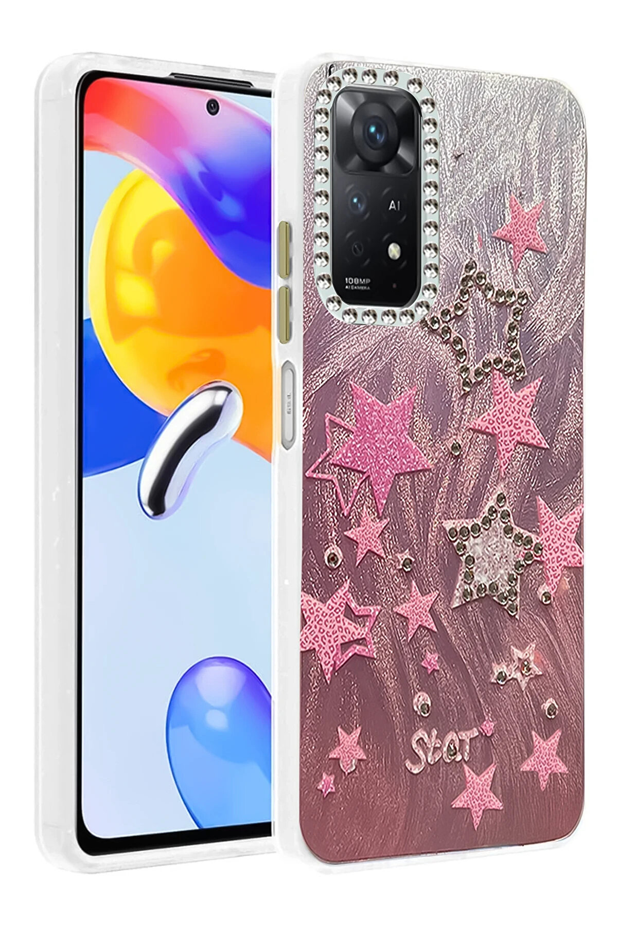 Buti̇k Harmonyaura Xi̇aomi̇ Redmi̇ Note 12 Pro 4G Kılıf Blade Aynalı Desenli̇ Kapak - Desen 7