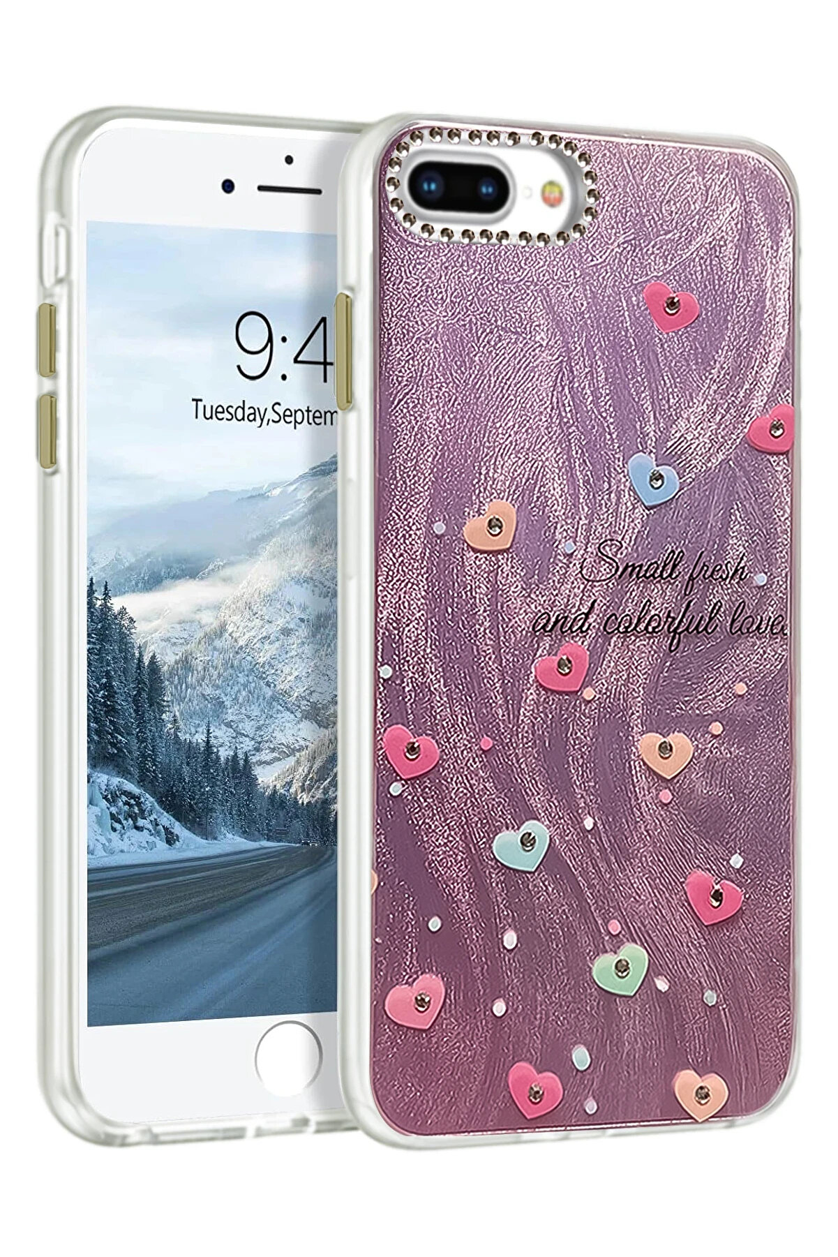 Buti̇k Harmonyaura İphone 7 Plus Kılıf Blade Aynalı Desenli̇ Kapak - Desen 8