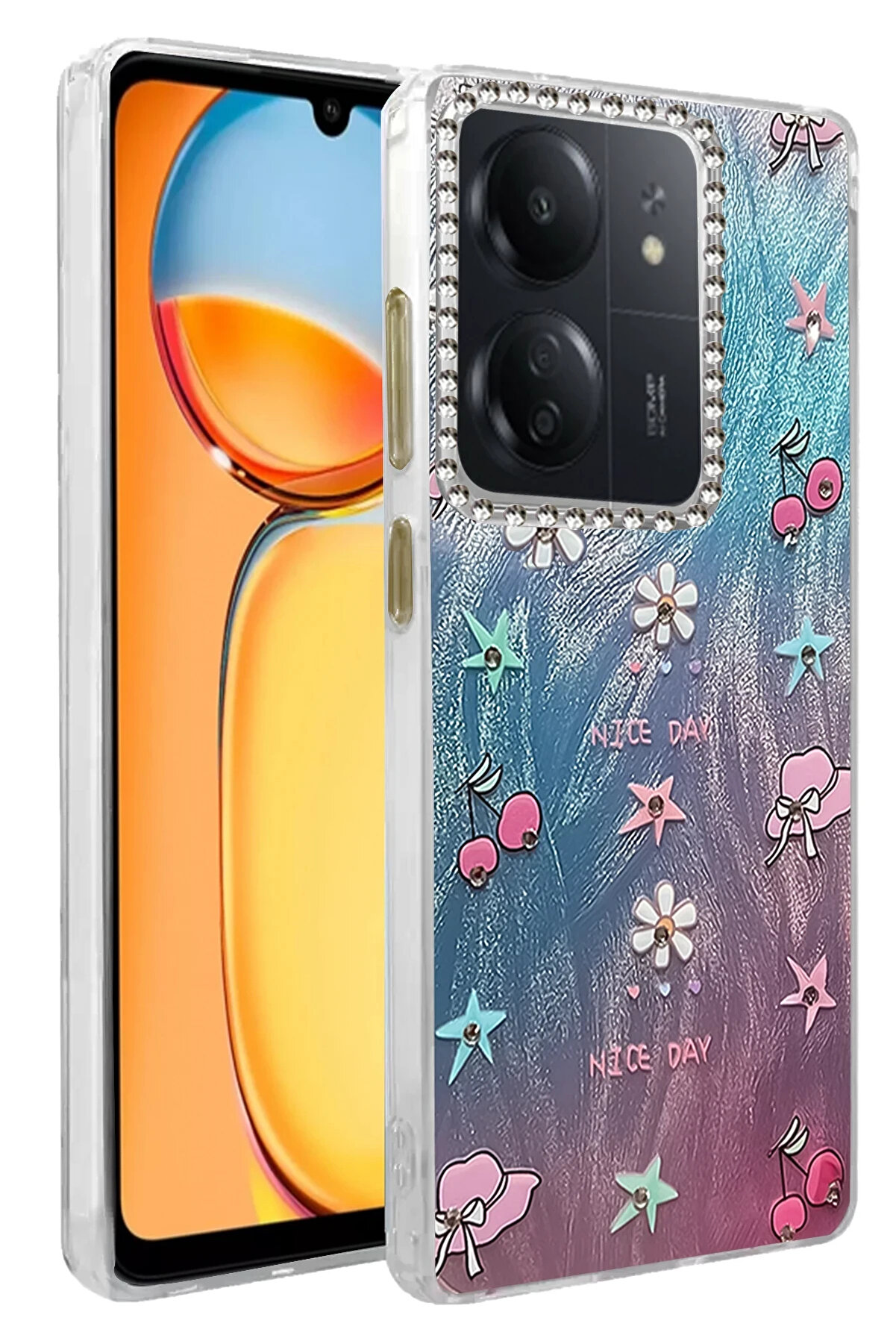 Buti̇k Harmonyaura Xi̇aomi̇ Redmi̇ 13C Kılıf Blade Aynalı Desenli̇ Kapak - Desen 4