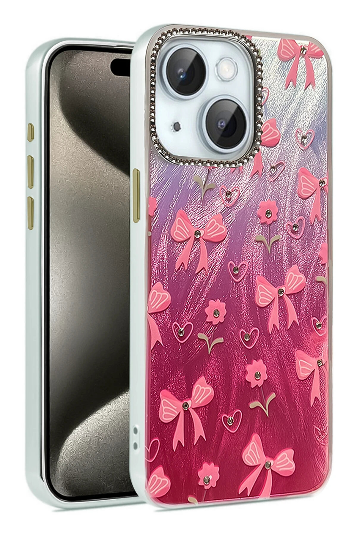 Buti̇k Harmonyaura İphone 15 Plus Kılıf Blade Aynalı Desenli̇ Kapak - Desen 3