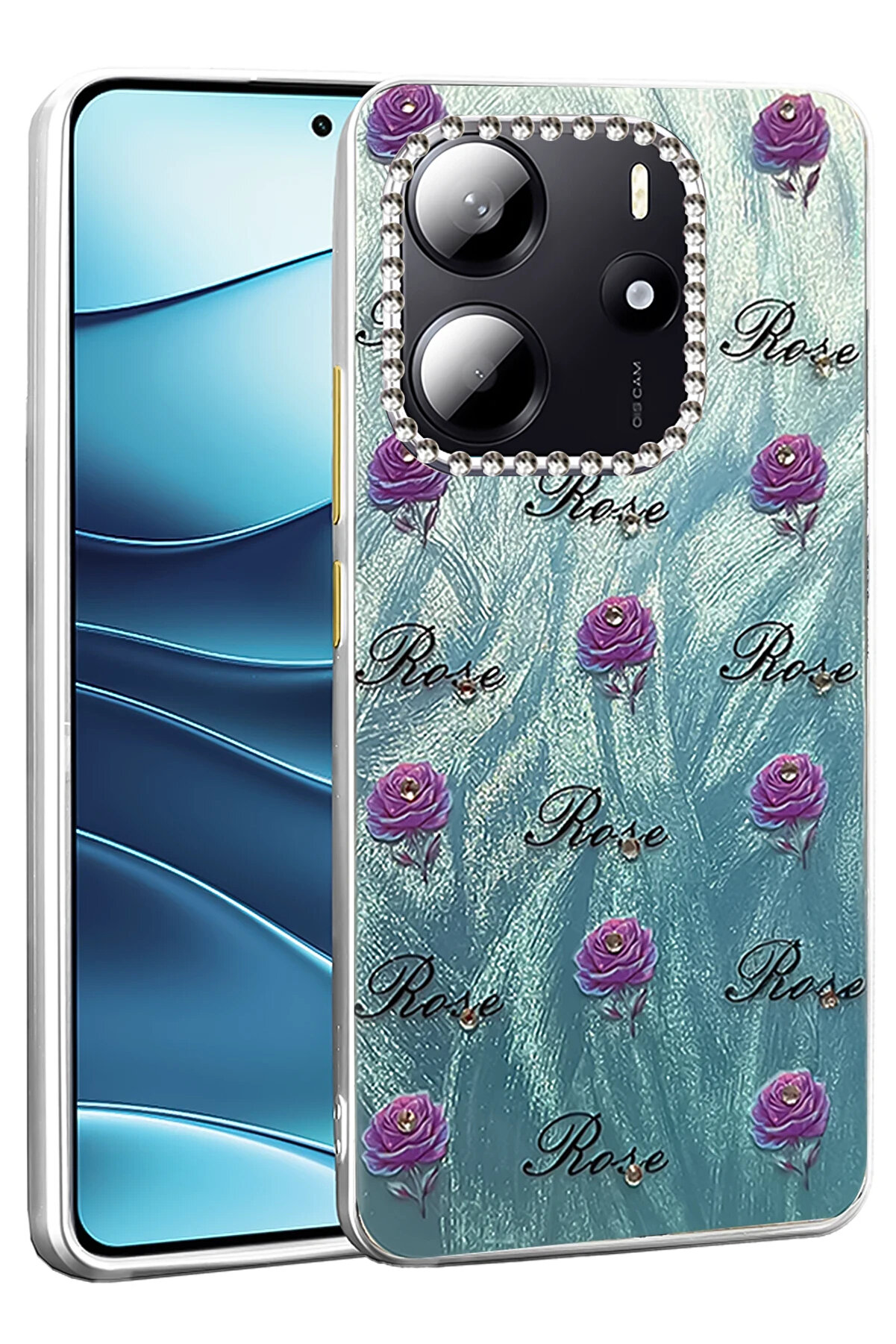 Buti̇k Harmonyaura Xi̇aomi̇ Redmi̇ Note 14 4G Kılıf Blade Aynalı Desenli̇ Kapak - Desen 9