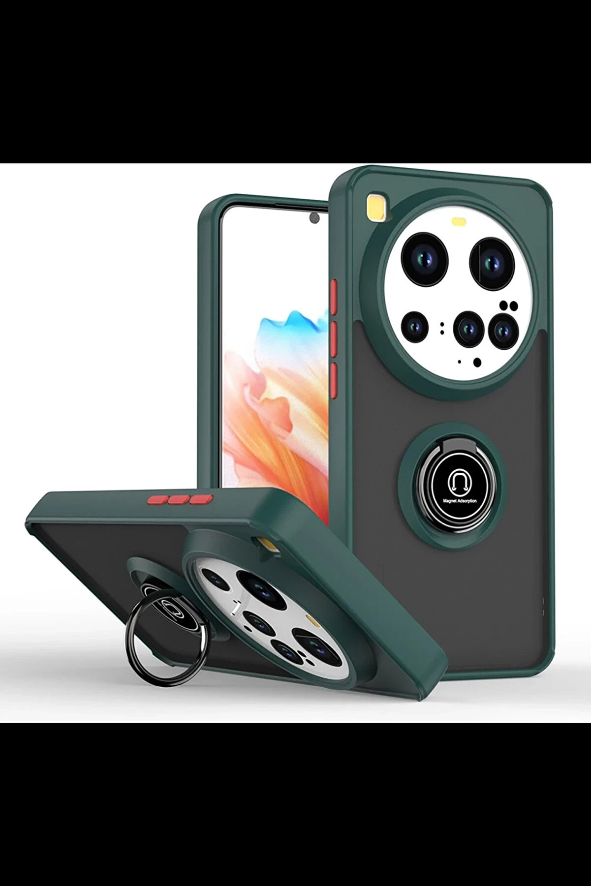 Buti̇k Harmonyaura Xi̇aomi̇ Mi̇ 15 Ultra Kılıf Montreal Y&uuml;z&uuml;kl&uuml; Si̇li̇kon Kapak - Yeşi̇l