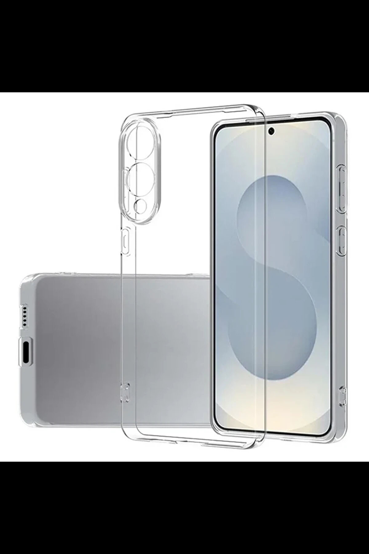 Harmonyaura Samsung Galaxy S25 Edge Kılıf L&uuml;x Şeffaf Si̇li̇kon