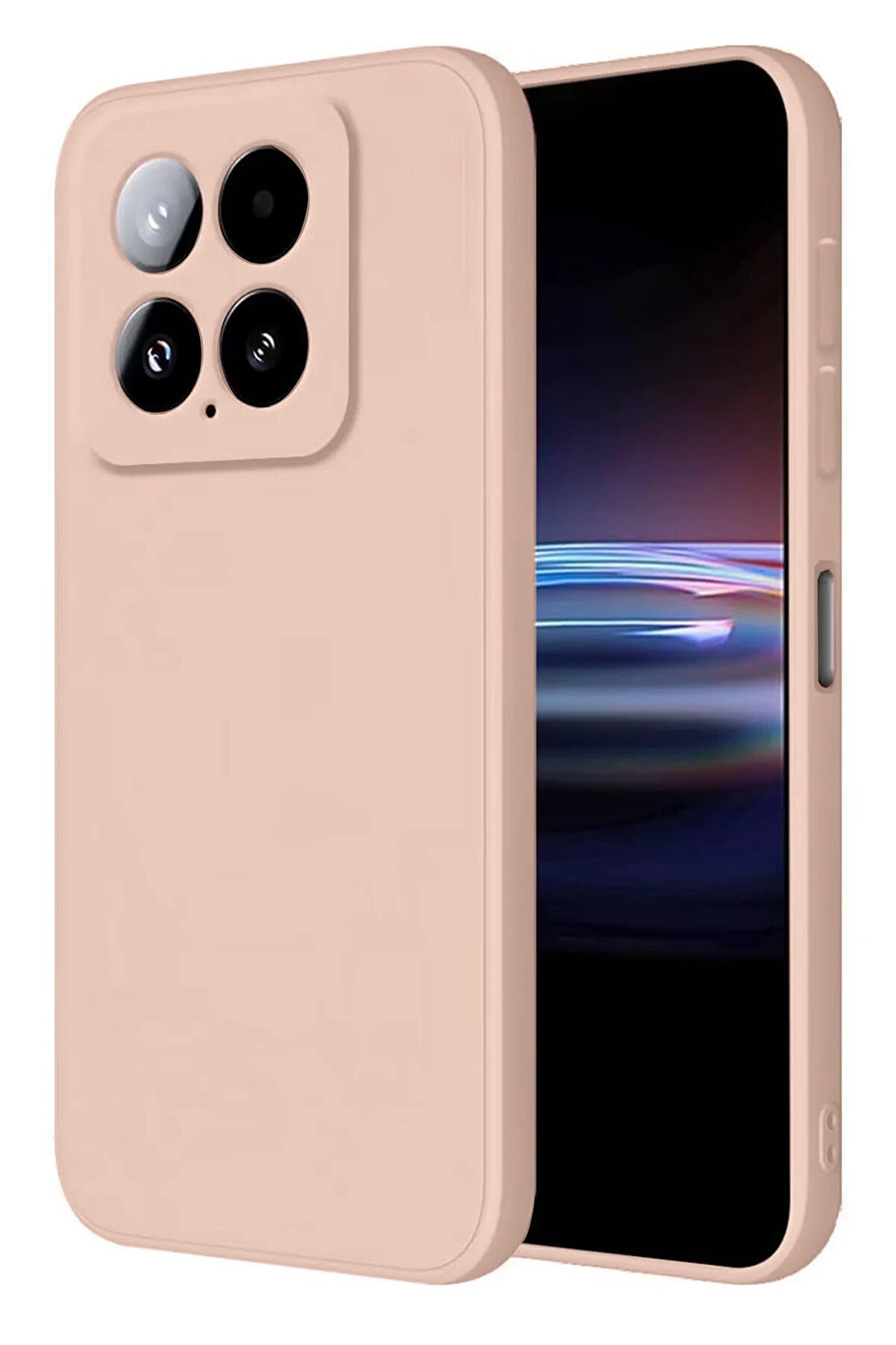 Buti̇k Harmonyaura Xi̇aomi̇ Mi̇ 14T Pro Kılıf Nano İ&ccedil;i̇ Kadi̇fe Si̇li̇kon - Pudra