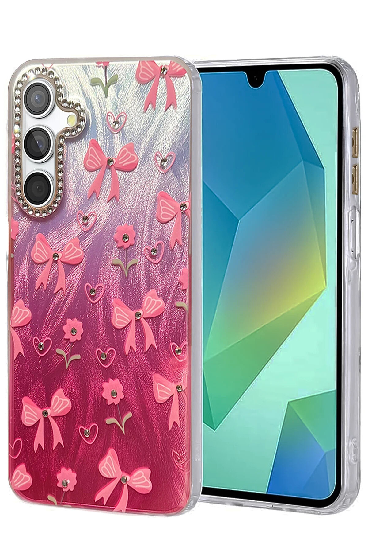 Buti̇k Harmonyaura Samsung Galaxy A55 5G Kılıf Blade Aynalı Desenli̇ Kapak - Desen 3