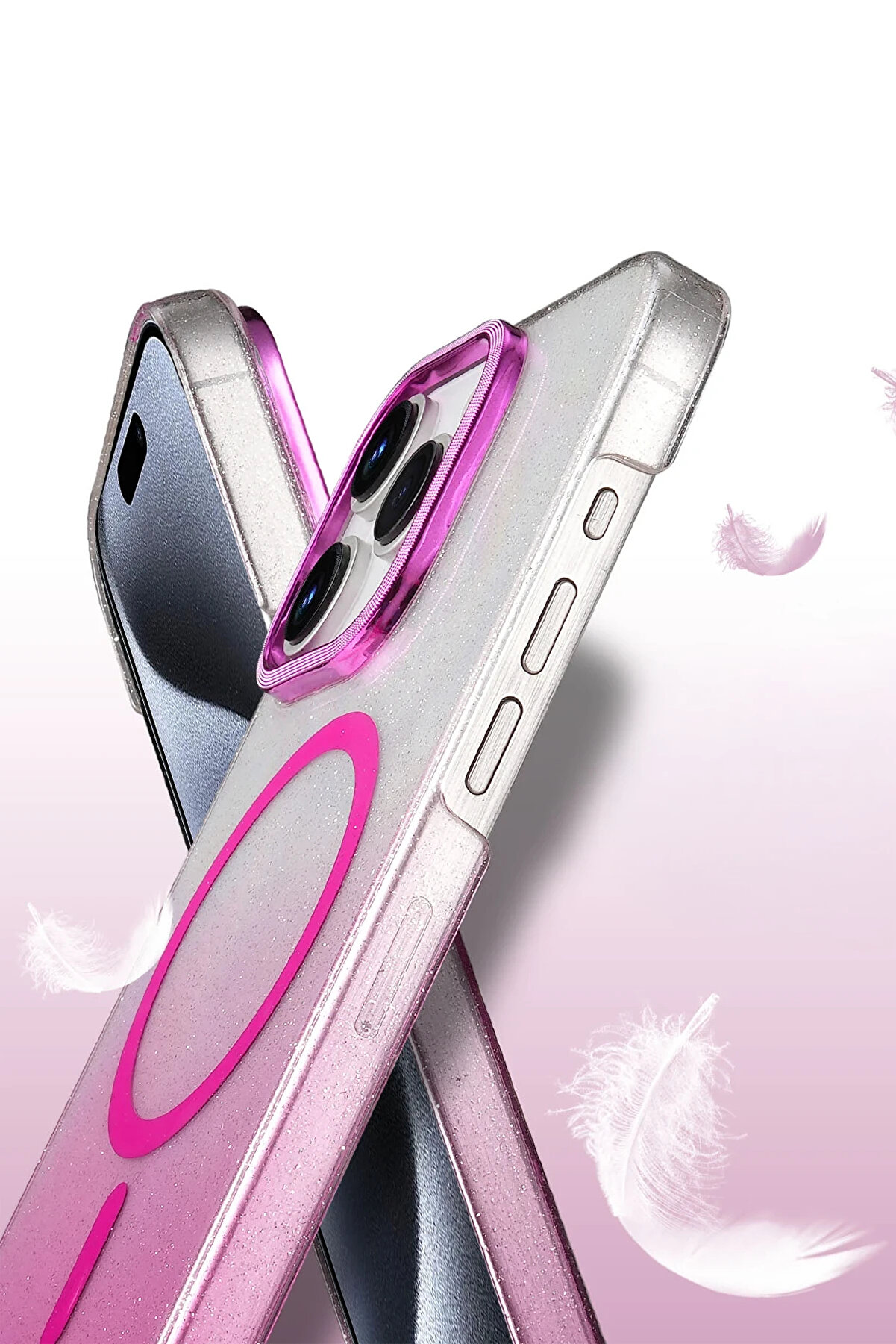 Buti̇k Harmonyaura Apple İphone 14 Pro Max Glossy Magsafe Kapak - Si̇yah