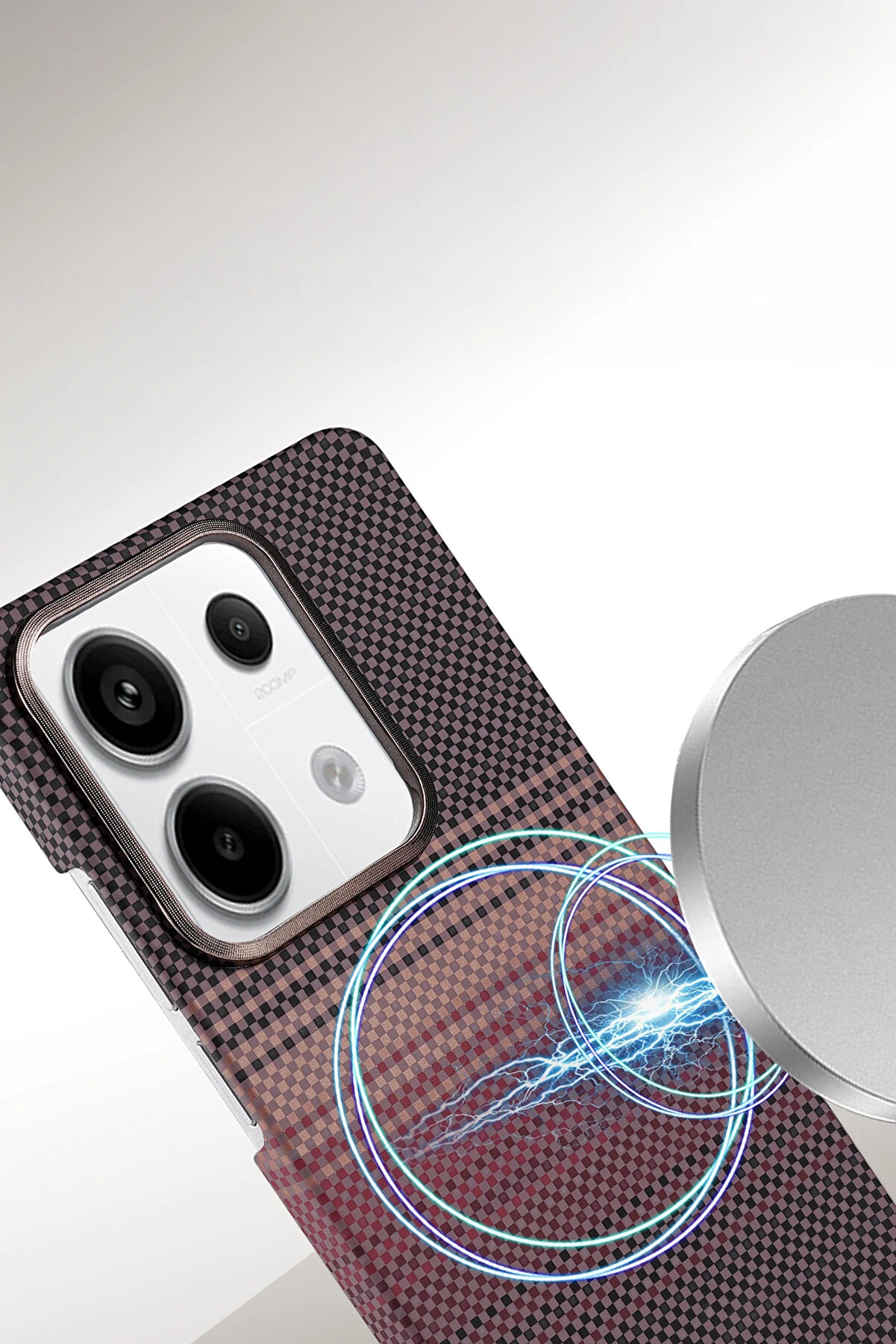 Buti̇k Harmonyaura Xi̇aomi̇ Redmi̇ Note 13 Pro 4G Vega Magsafe Kapak - Gri̇