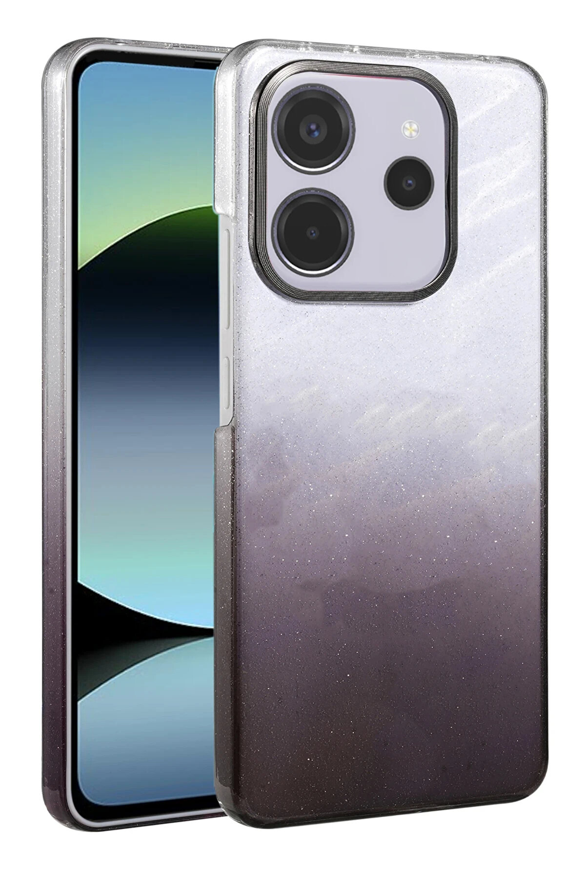 Buti̇k Harmonyaura Xi̇aomi̇ Redmi̇ 12 Glossy Kapak - Si̇yah