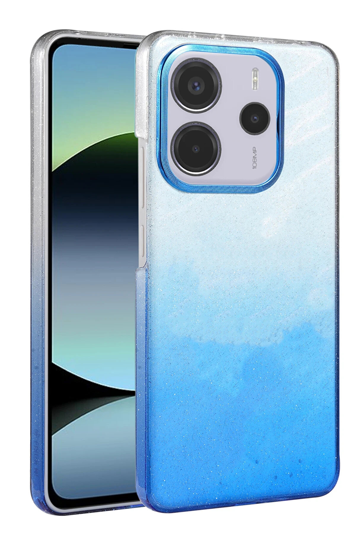 Buti̇k Harmonyaura Xi̇aomi̇ Redmi̇ Note 14 4G Glossy Kapak - Mavi̇