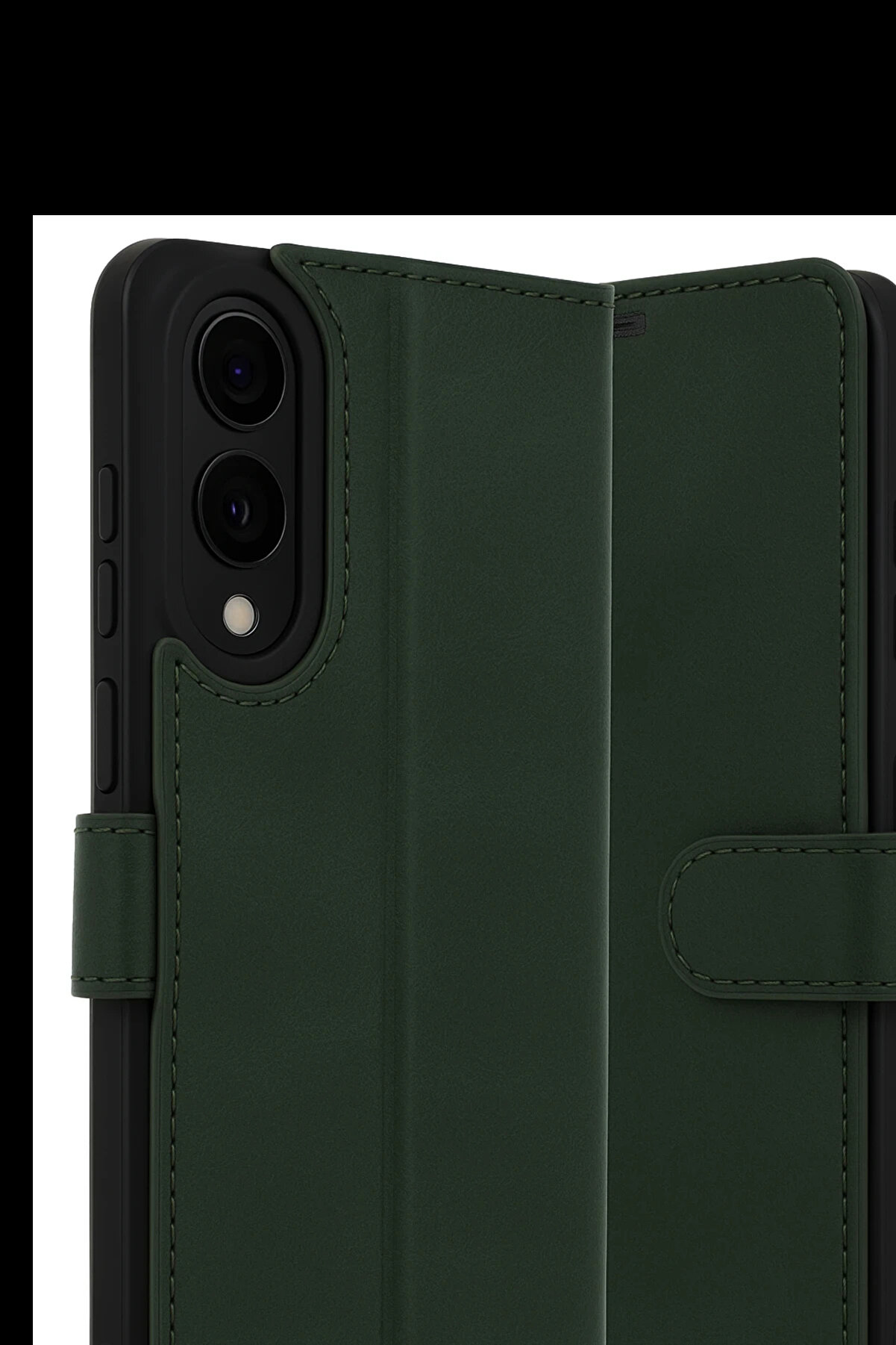 Harmonyaura Samsung Galaxy S25 Edge Trend S Plus Kapaklı Kılıf - Koyu Yeşi̇l