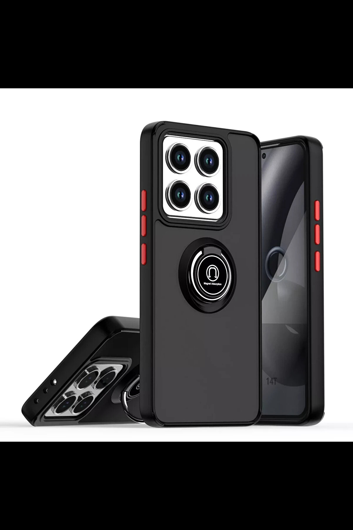 Buti̇k Harmonyaura Xi̇aomi̇ Mi̇ 14T Montreal Y&uuml;z&uuml;kl&uuml; Si̇li̇kon Kapak - Si̇yah