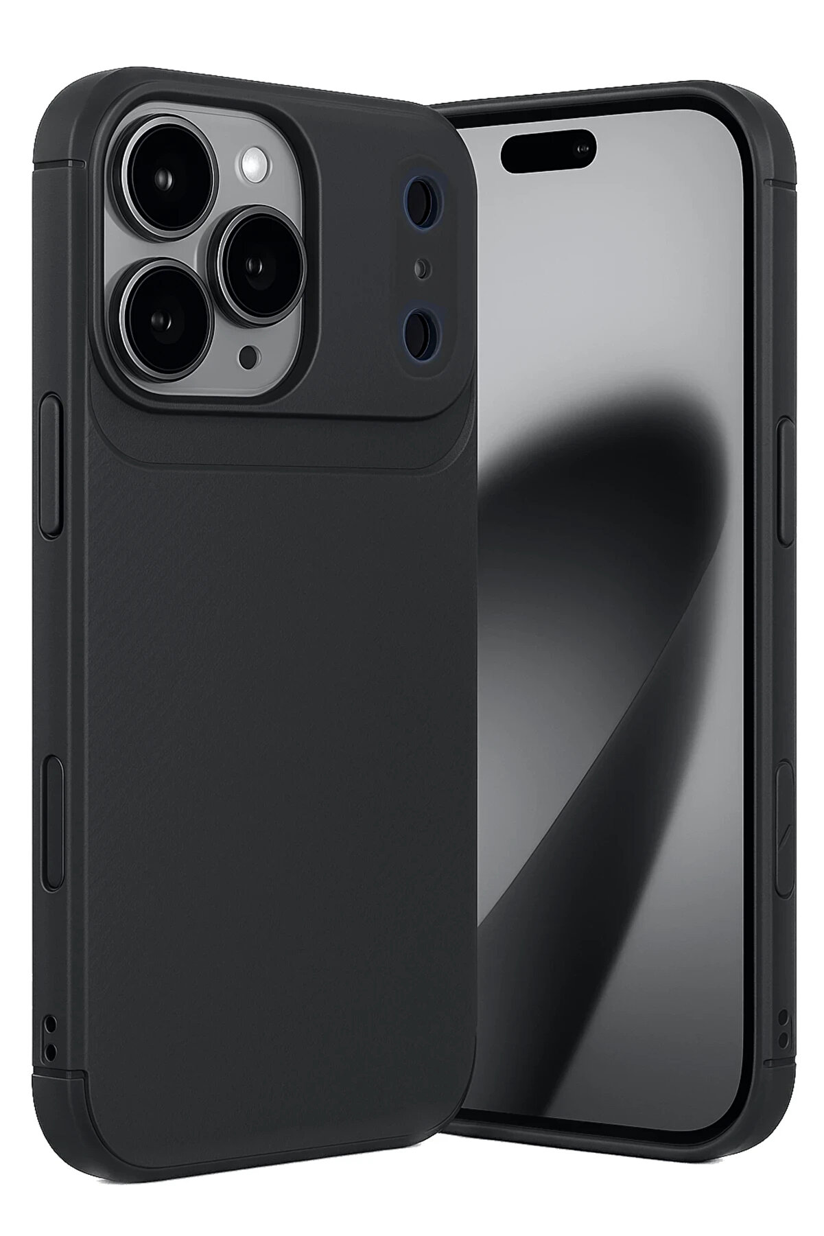 Buti̇k Harmonyaura Apple İphone 17 Pro Auto Focus Karbon Kapak - Si̇yah