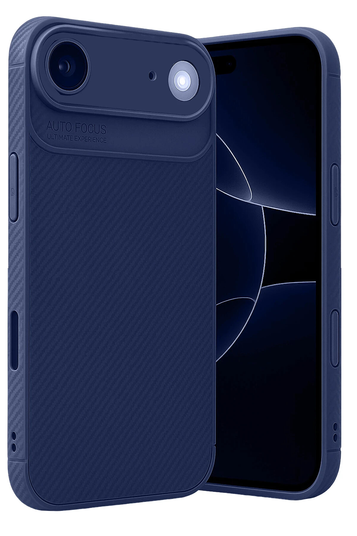 Buti̇k Harmonyaura Apple İphone 17 Ai̇r Auto Focus Karbon Kapak - Laci̇vert