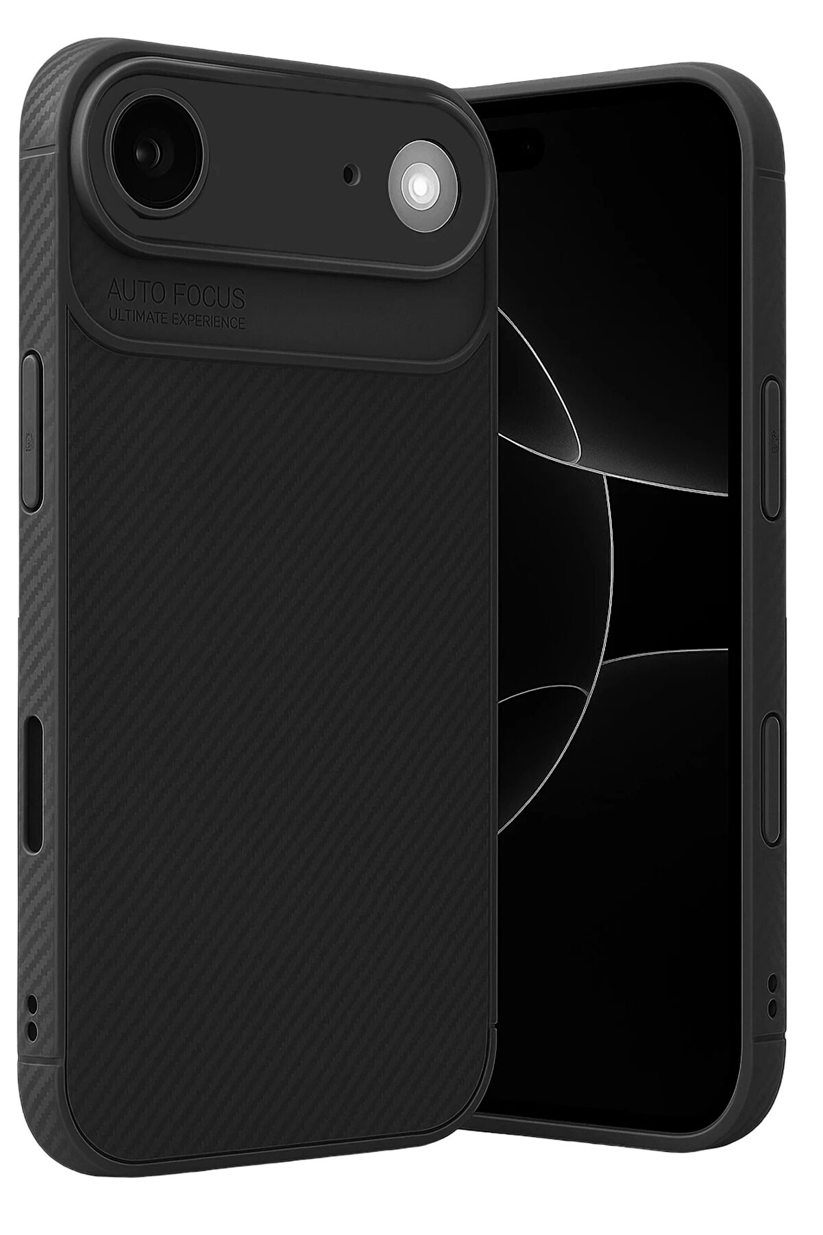 Buti̇k Harmonyaura Apple İphone 17 Ai̇r Auto Focus Karbon Kapak - Si̇yah