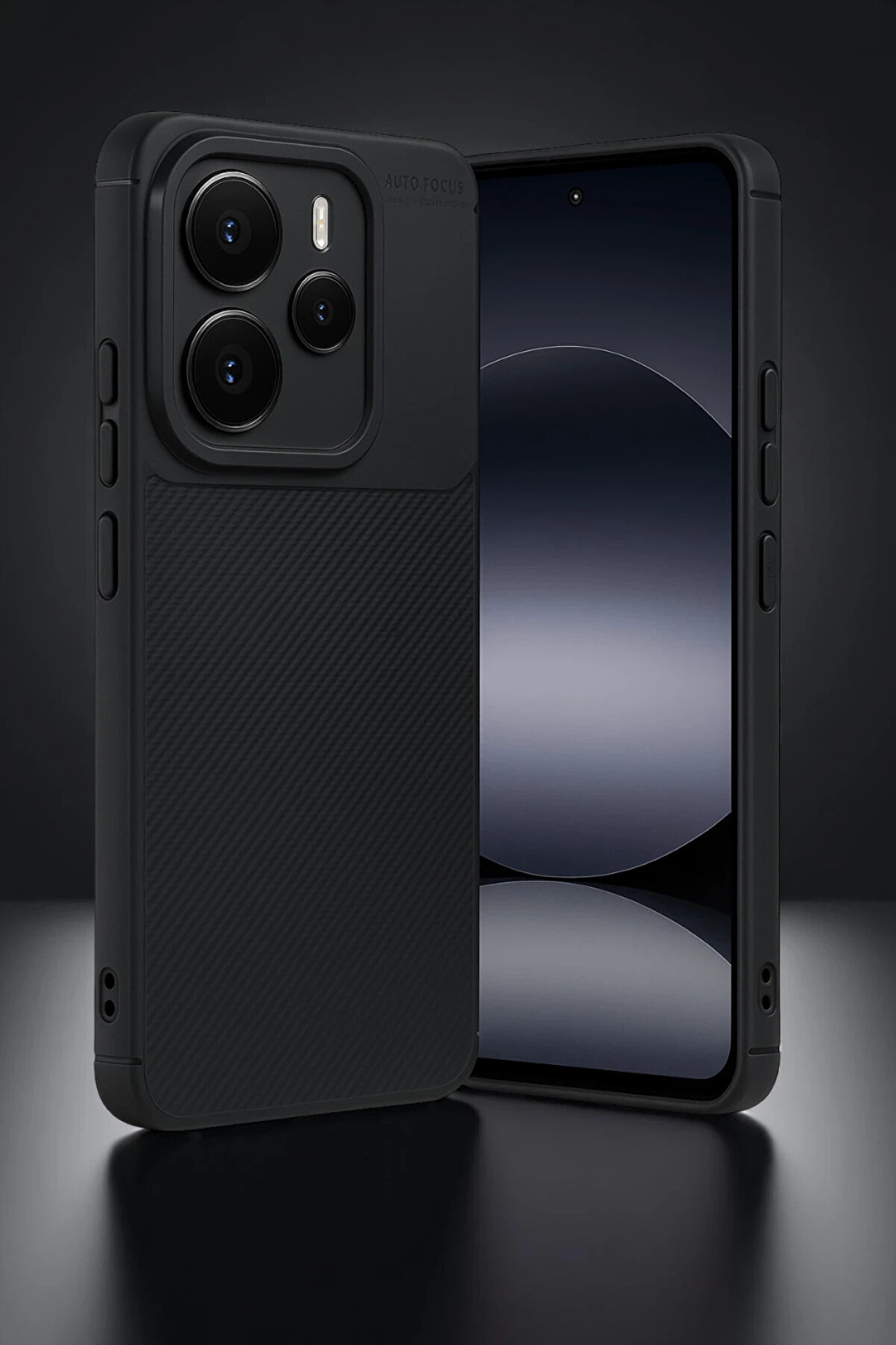 Buti̇k Harmonyaura Xi̇aomi̇ Note 14 5G Auto Focus Karbon Kapak - Si̇yah