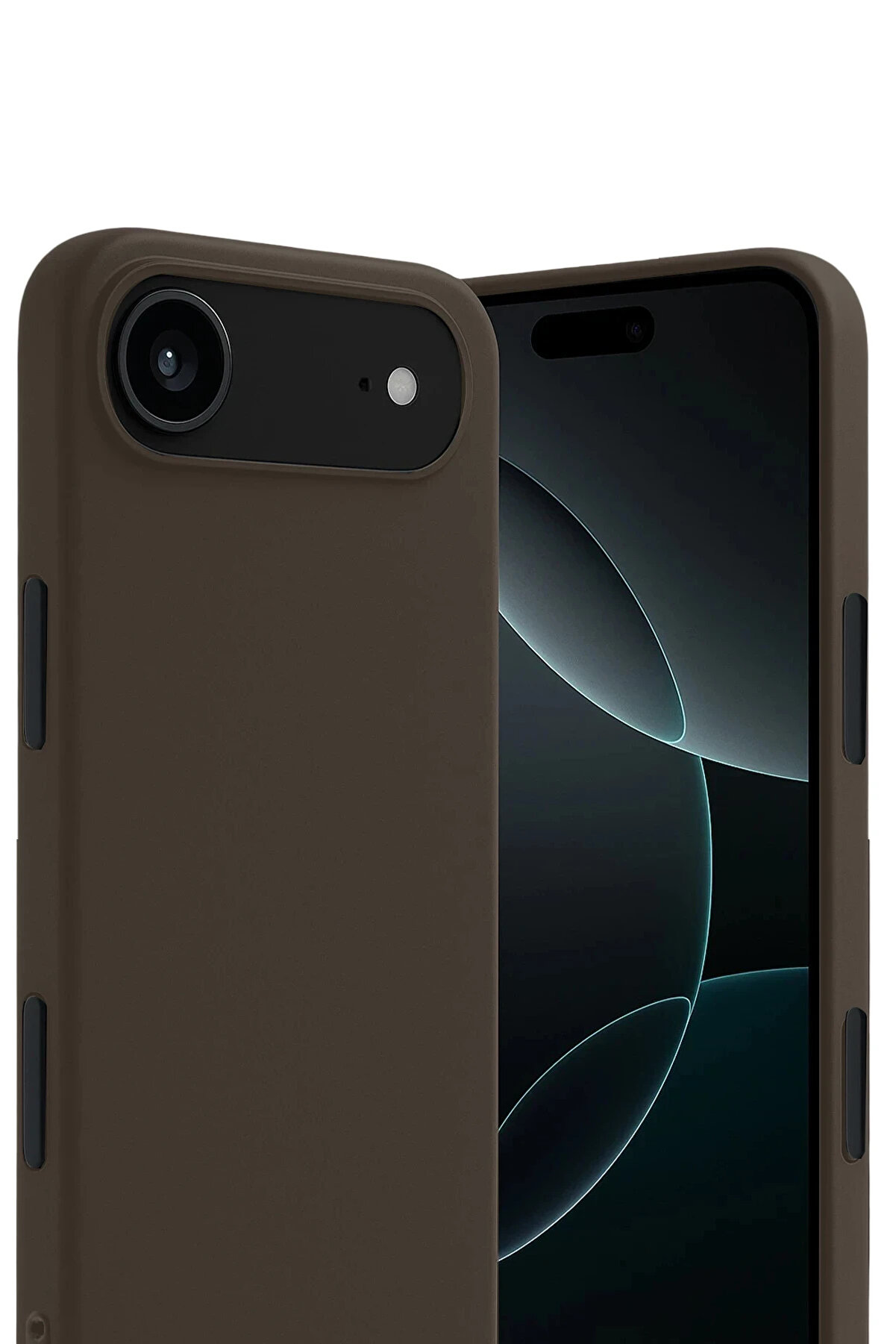 Harmonyaura Apple İphone 17 Ai̇r Fi̇rst Si̇li̇kon - Kahverengi̇-(5796)