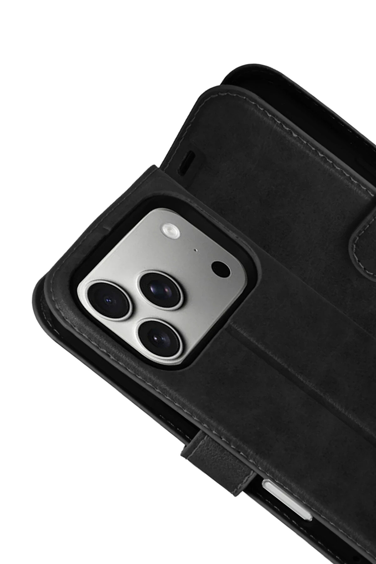 Buti̇k Harmonyaura Apple İphone 17 Pro Max Trend S Plus Kapaklı Kılıf - Si̇yah