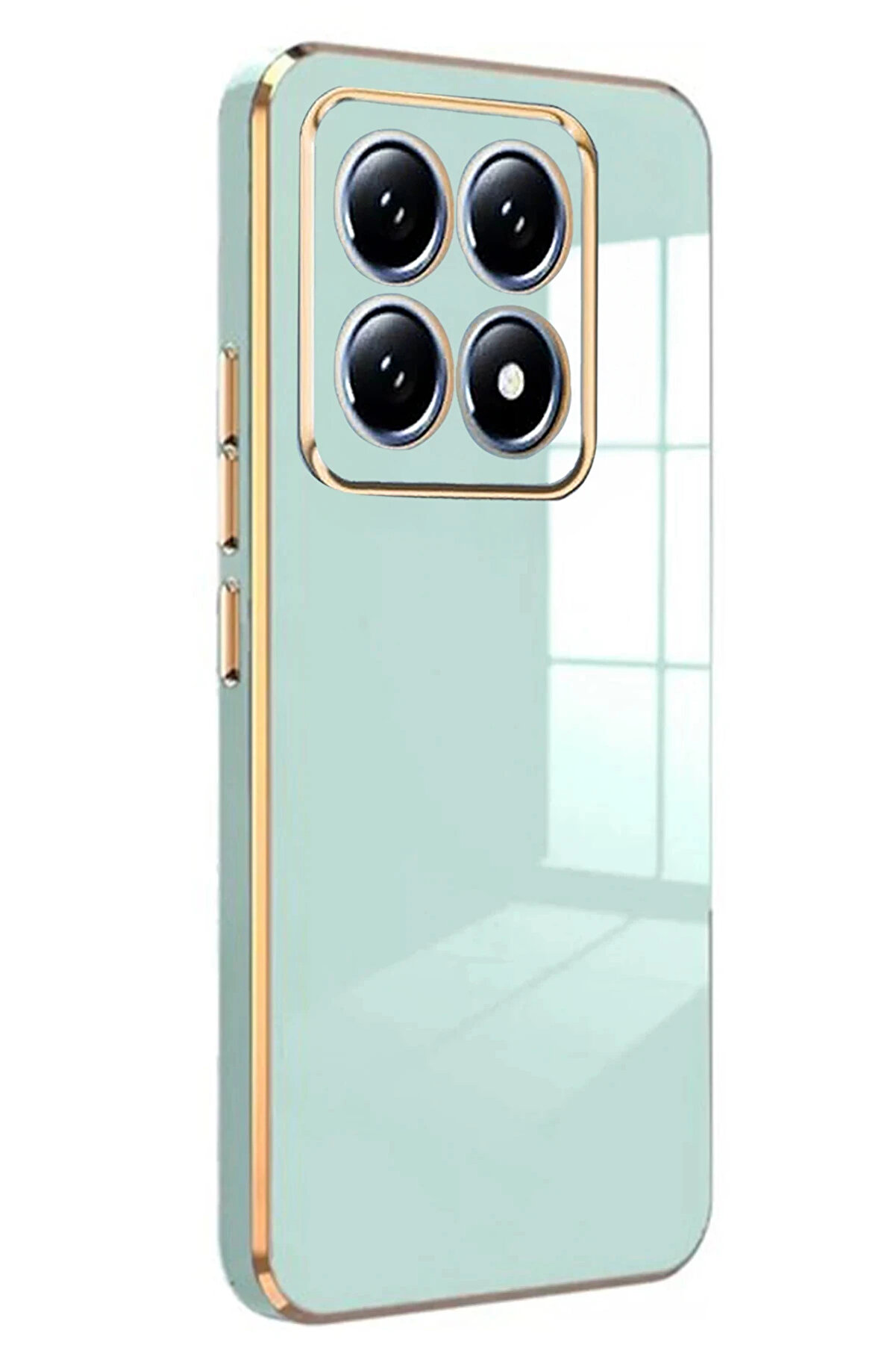 Buti̇k Harmonyaura Xi̇aomi̇ Mi̇ 14T Pro Volet Si̇li̇kon - A&ccedil;ık Yeşi̇l