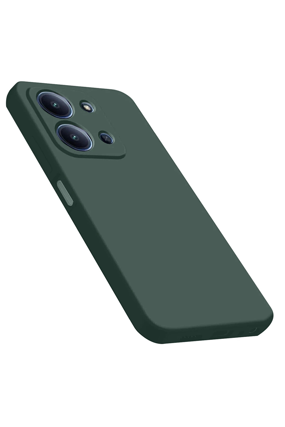 Buti̇k Harmonyaura Xi̇aomi̇ Redmi̇ 15C 4G Nano İ&ccedil;i̇ Kadi̇fe Si̇li̇kon - Koyu Yeşi̇l